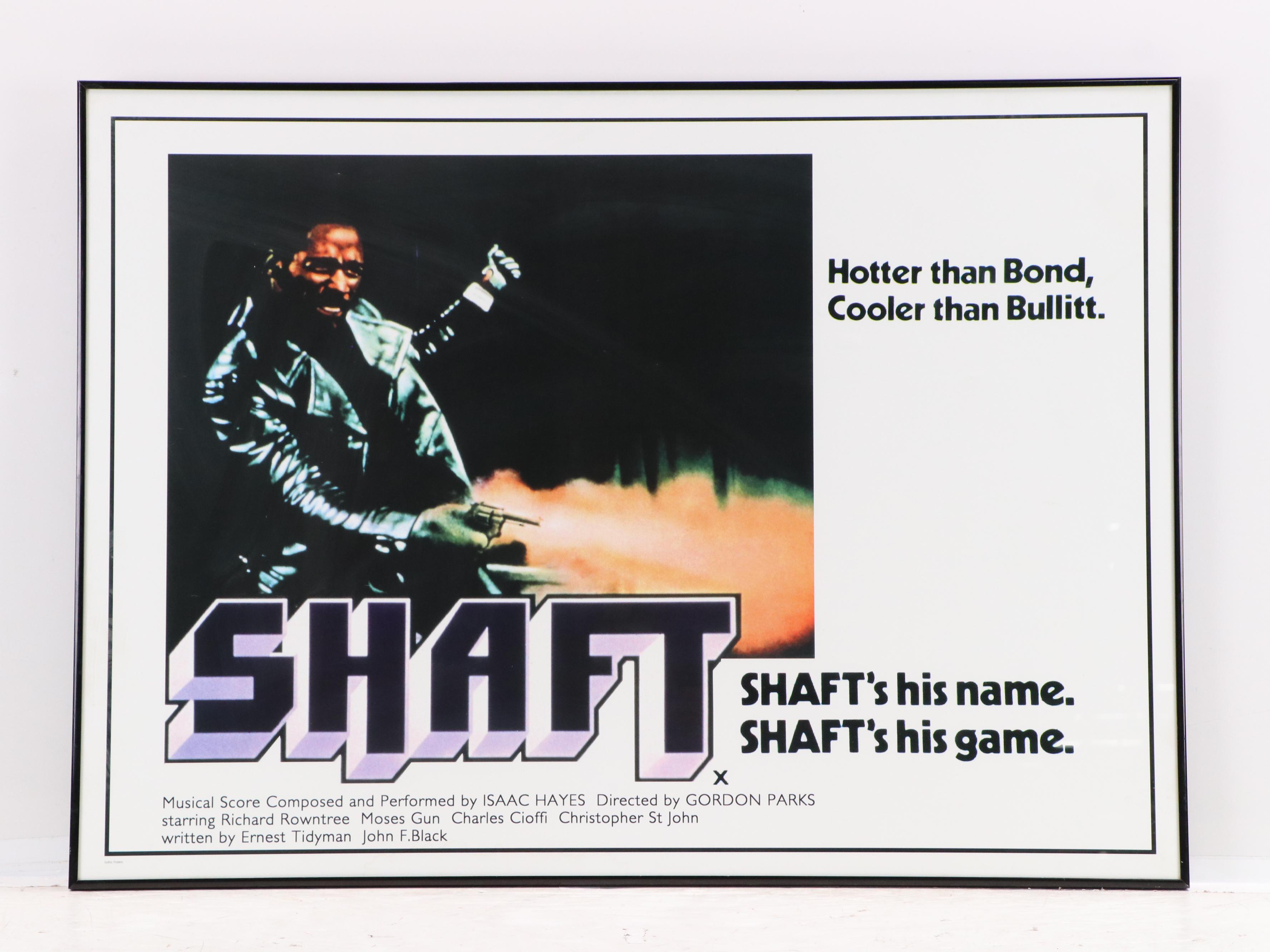 Gothic Posters Offset Lithographic Reproduction "Shaft" Movie Poster