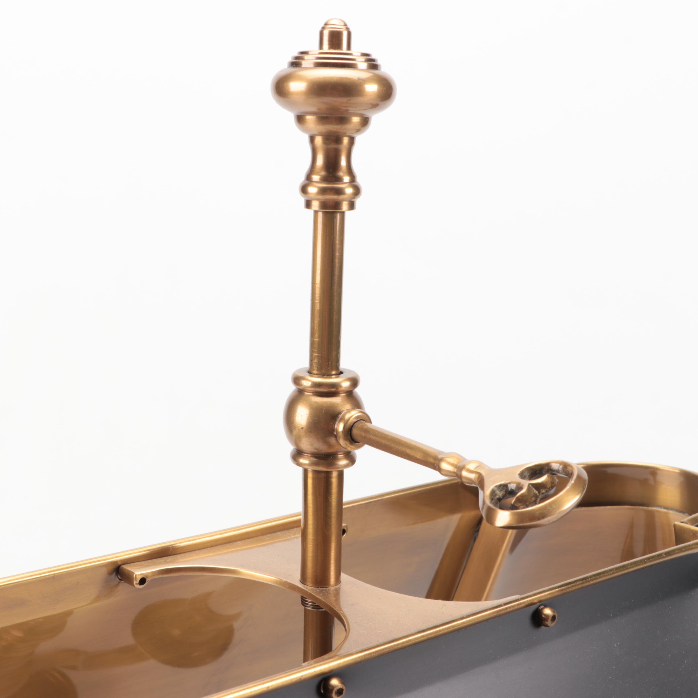 Neoclassical Style Two-Arm & Three-Arm Bouillotte Table Lamps with Metal Shades