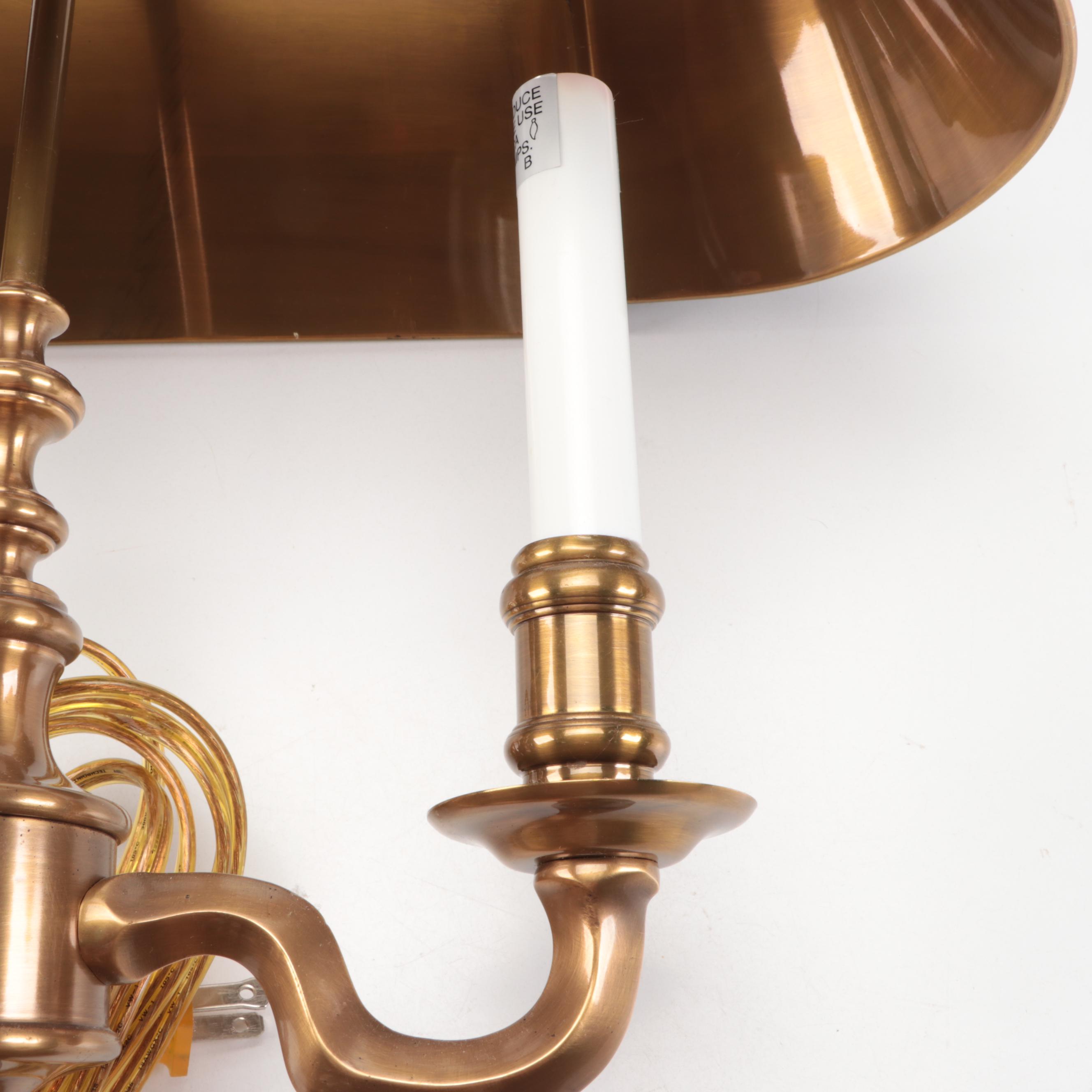 Neoclassical Style Two-Arm & Three-Arm Bouillotte Table Lamps with Metal Shades