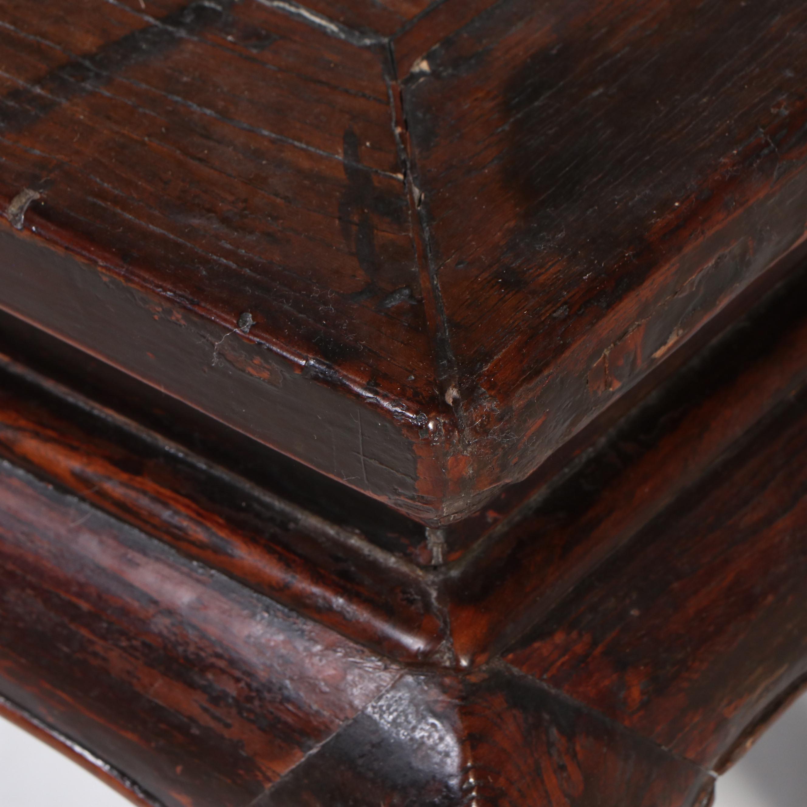 Chinese Elm Wood Tea Table