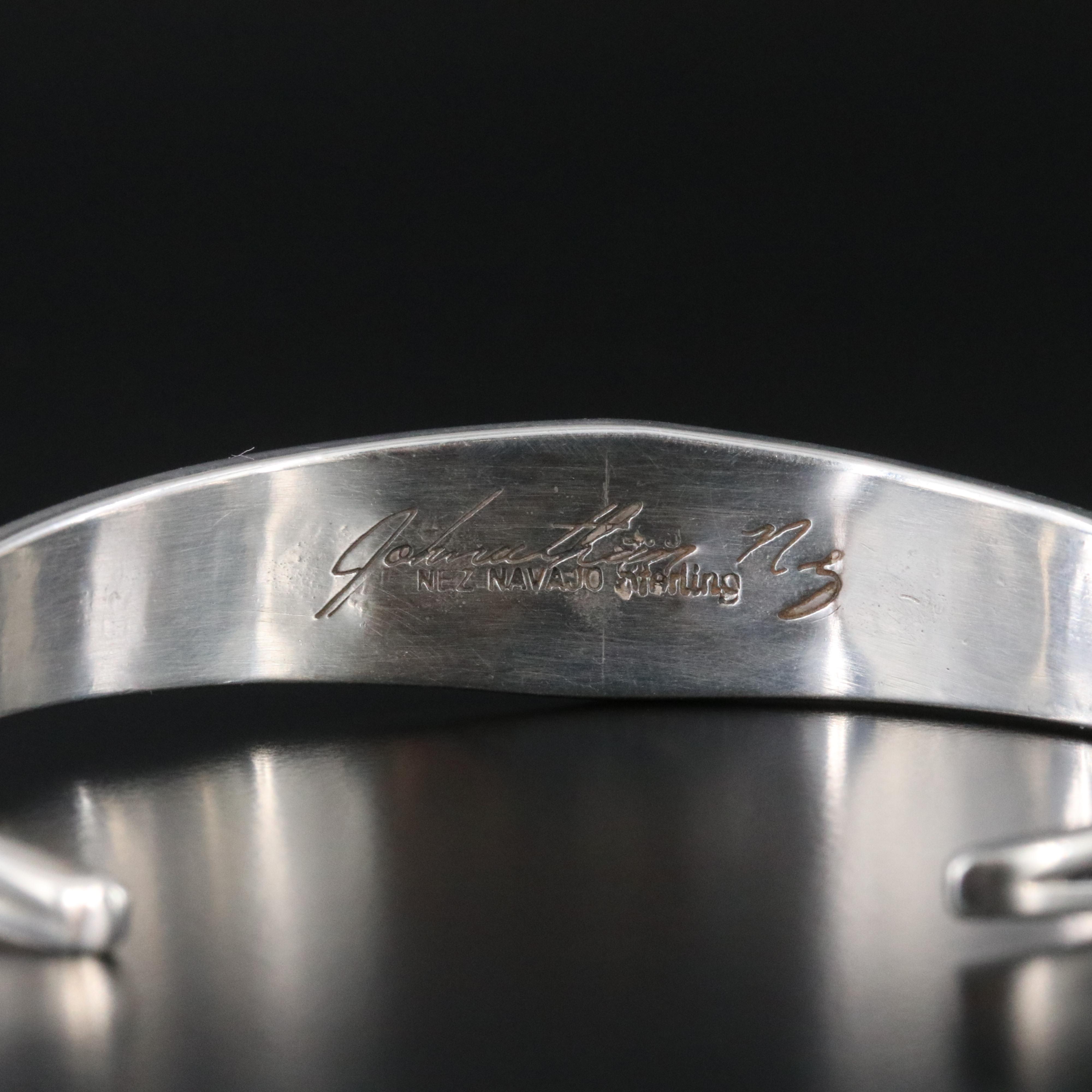 Johnathan Nez Navajo Diné Sterling Tapered Cuff