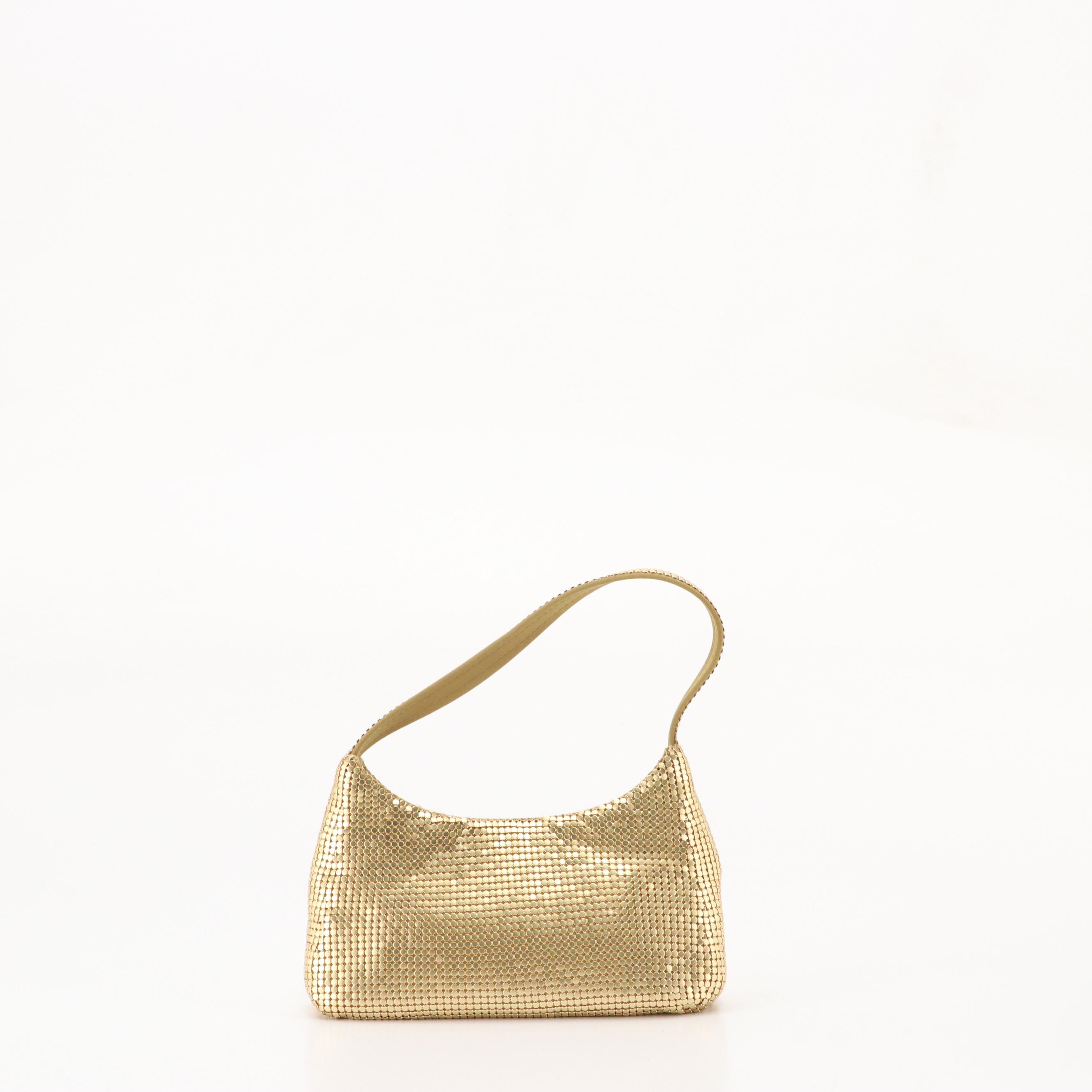 Whitening & Davis Gold Metal Mesh Handbag and Black Metal Mesh Crossbody