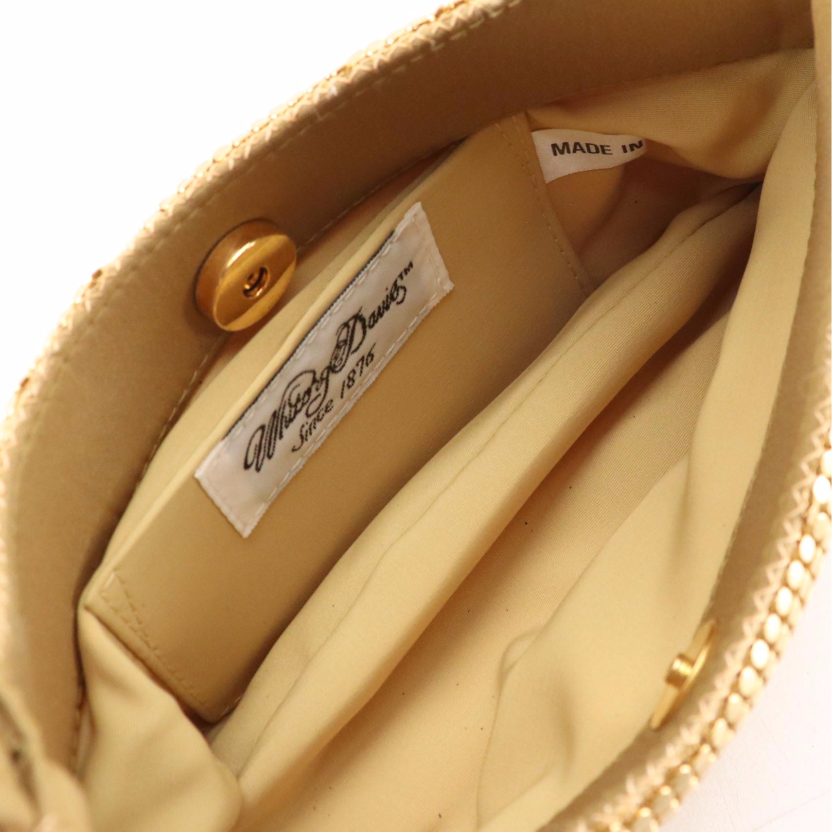 Whitening & Davis Gold Metal Mesh Handbag and Black Metal Mesh Crossbody