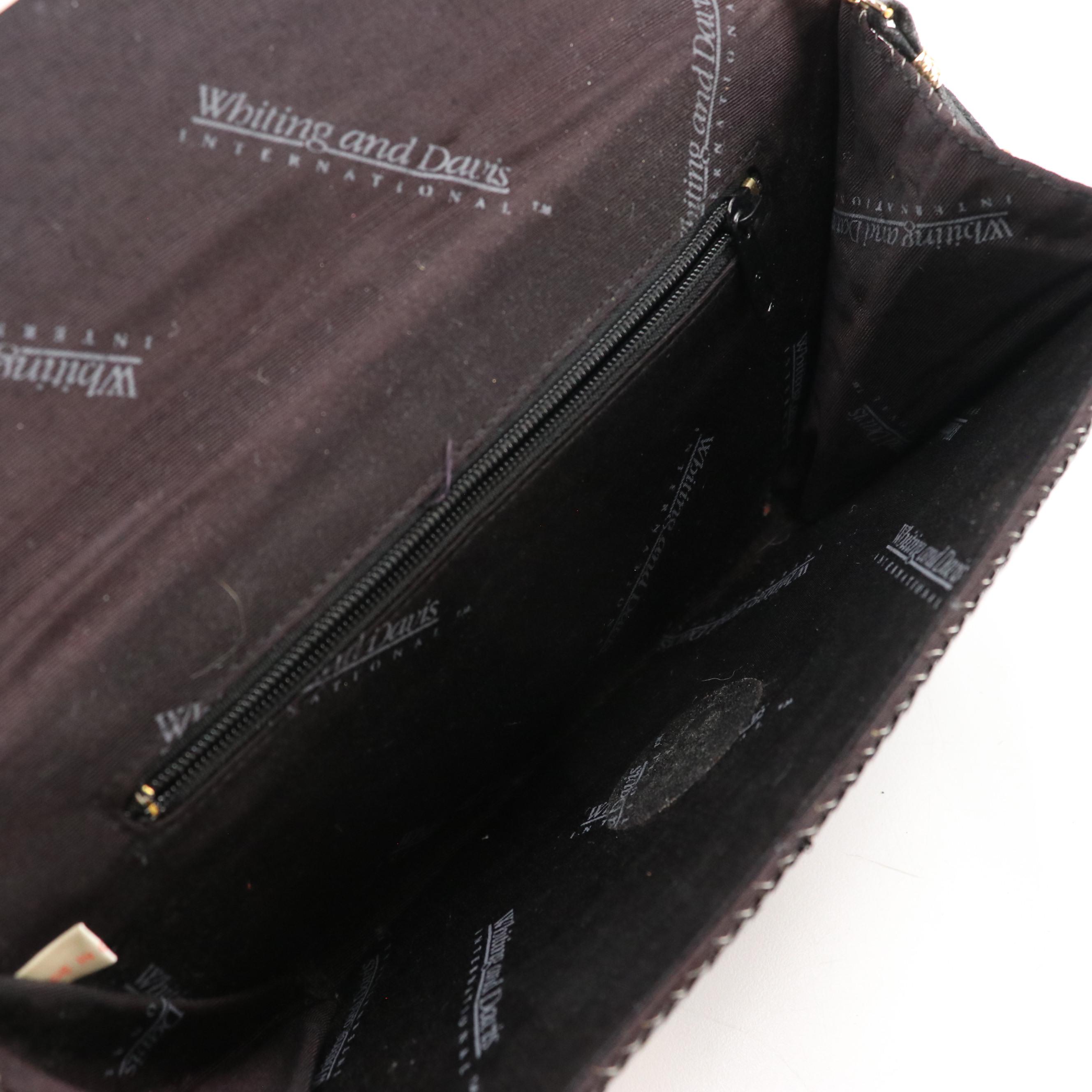 Whitening & Davis Gold Metal Mesh Handbag and Black Metal Mesh Crossbody