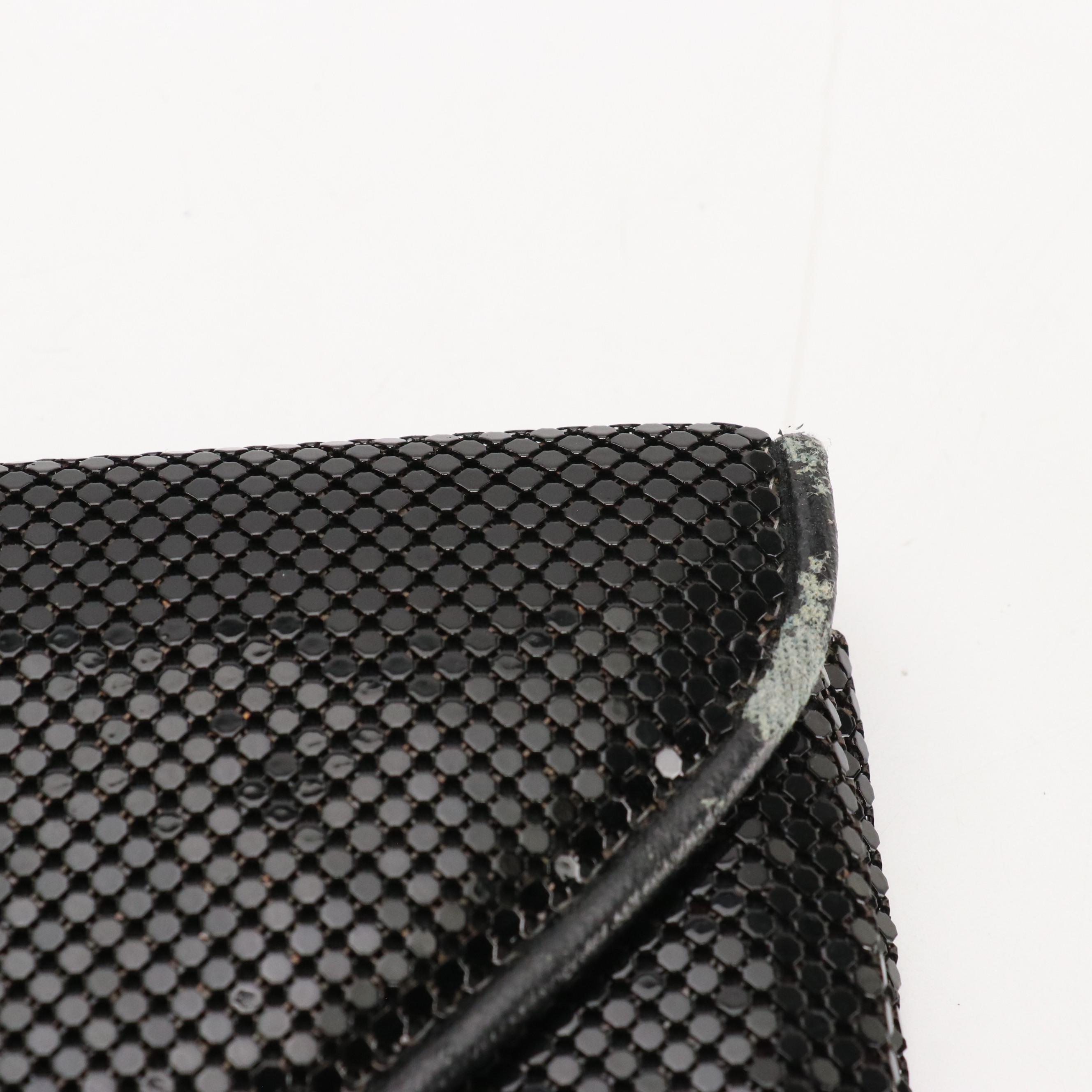 Whitening & Davis Gold Metal Mesh Handbag and Black Metal Mesh Crossbody