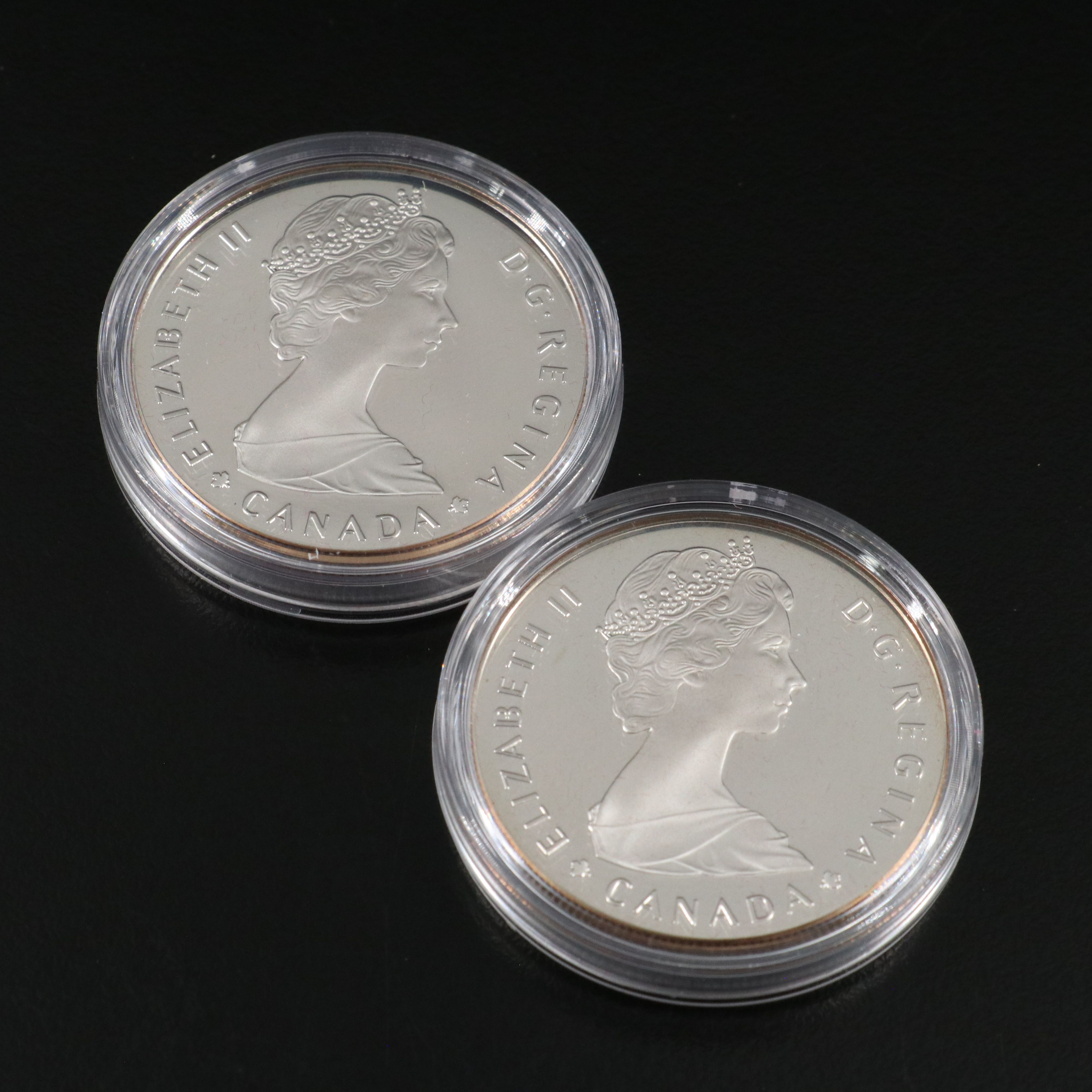 Five 1985 Canada Silver Proof Commemorative Dollars