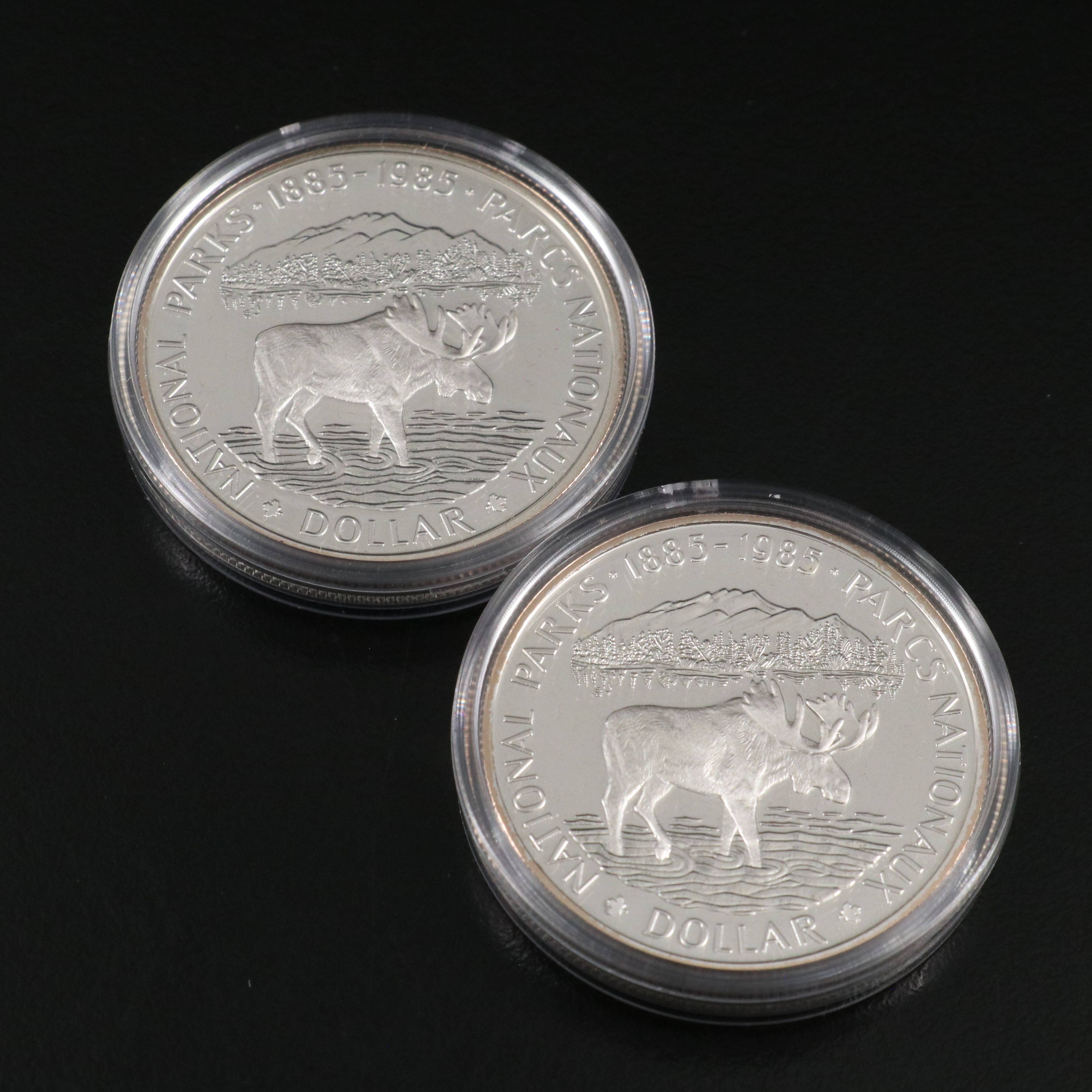 Five 1985 Canada Silver Proof Commemorative Dollars