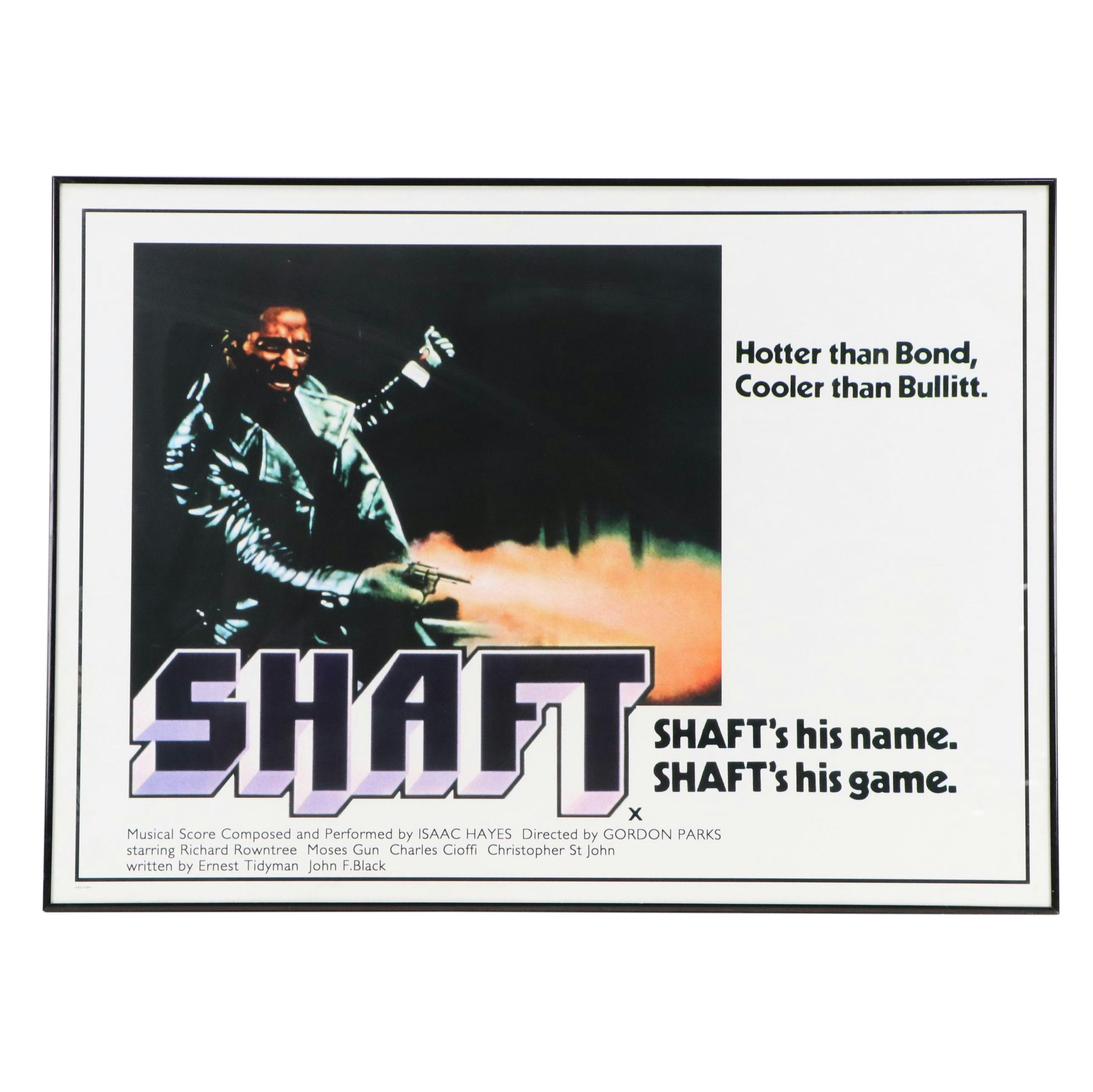 Gothic Posters Offset Lithographic Reproduction "Shaft" Movie Poster