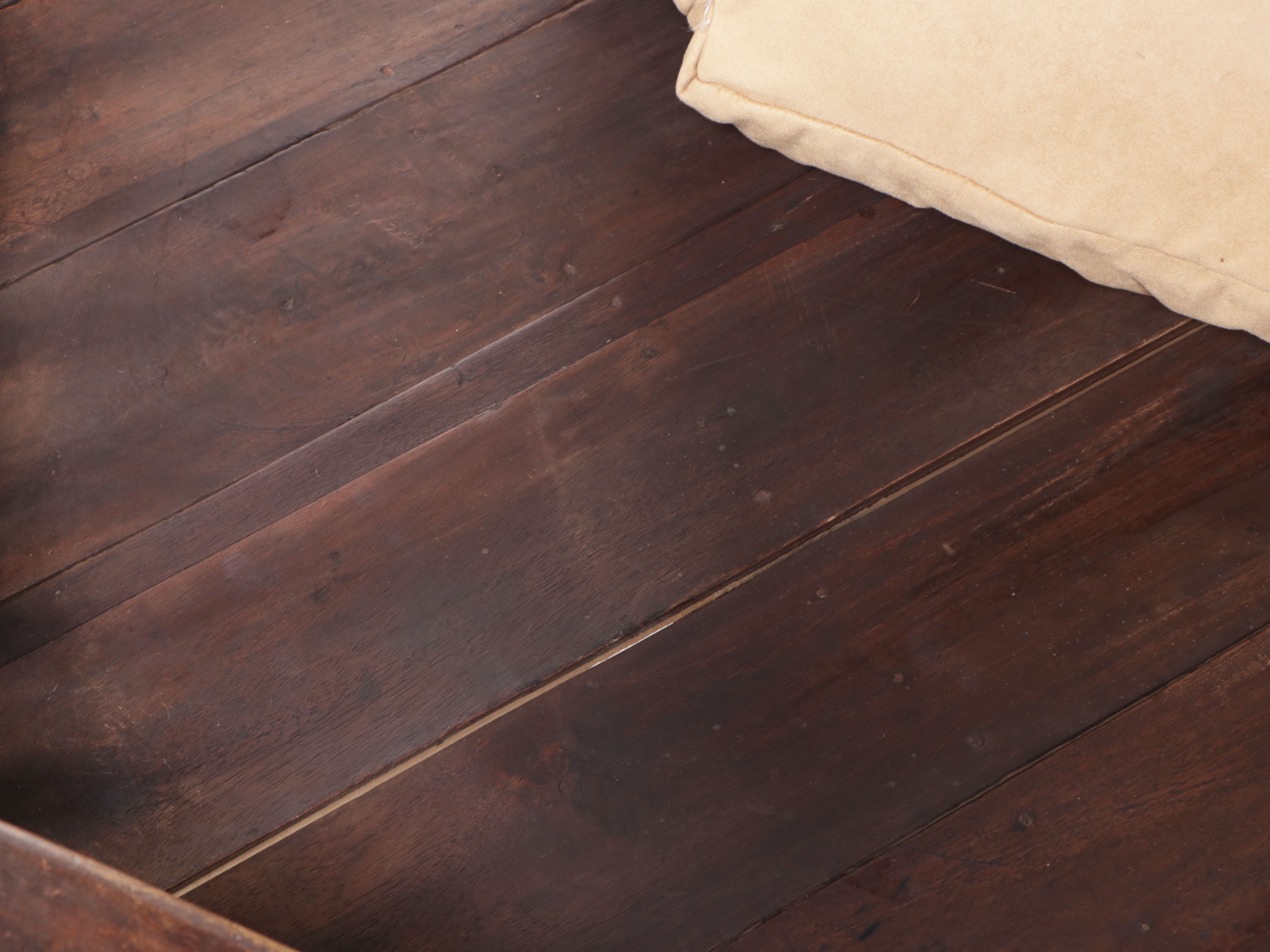 Antique Thai Hexagonal Monk's Bench Converted to Dog Bed