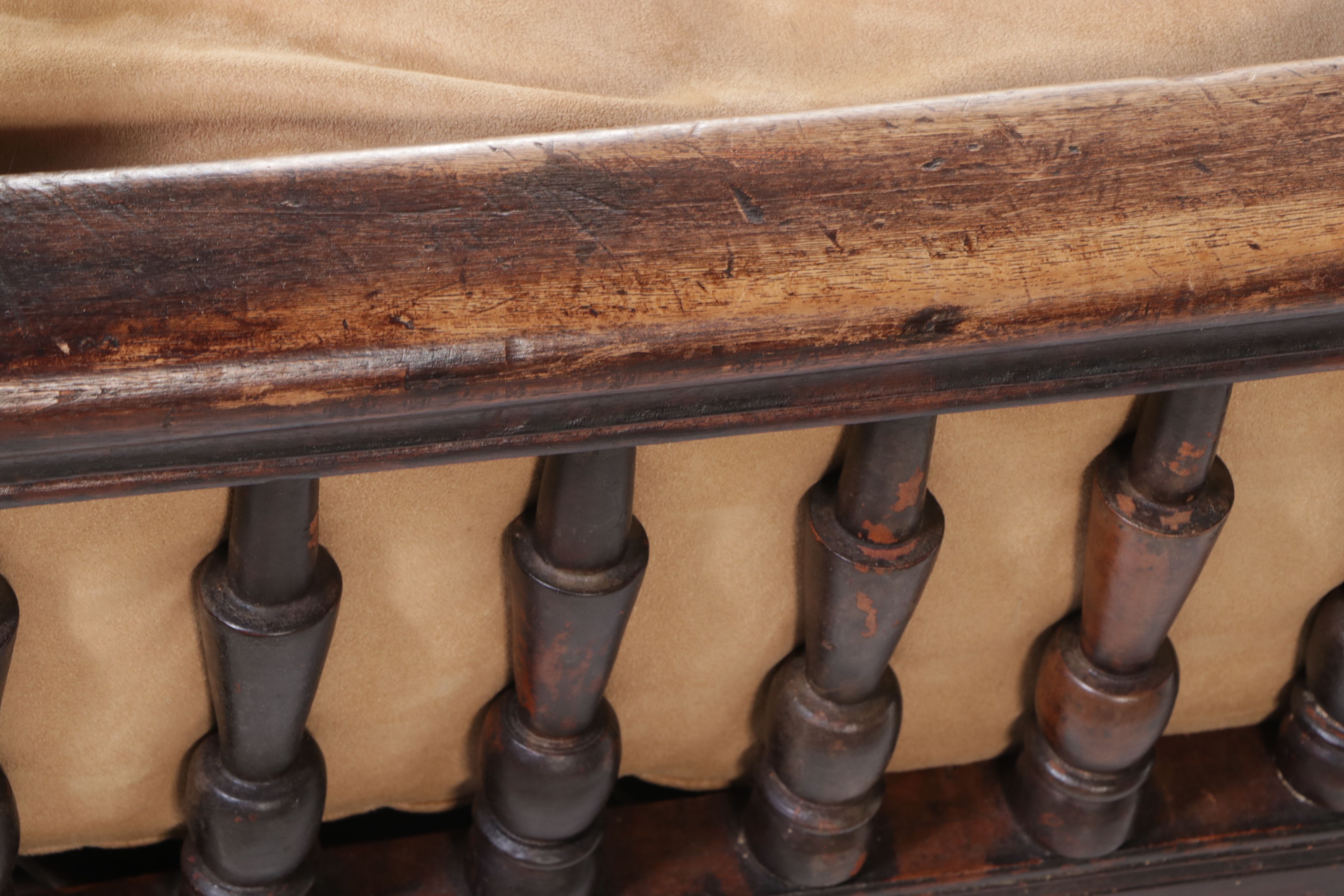 Antique Thai Hexagonal Monk's Bench Converted to Dog Bed