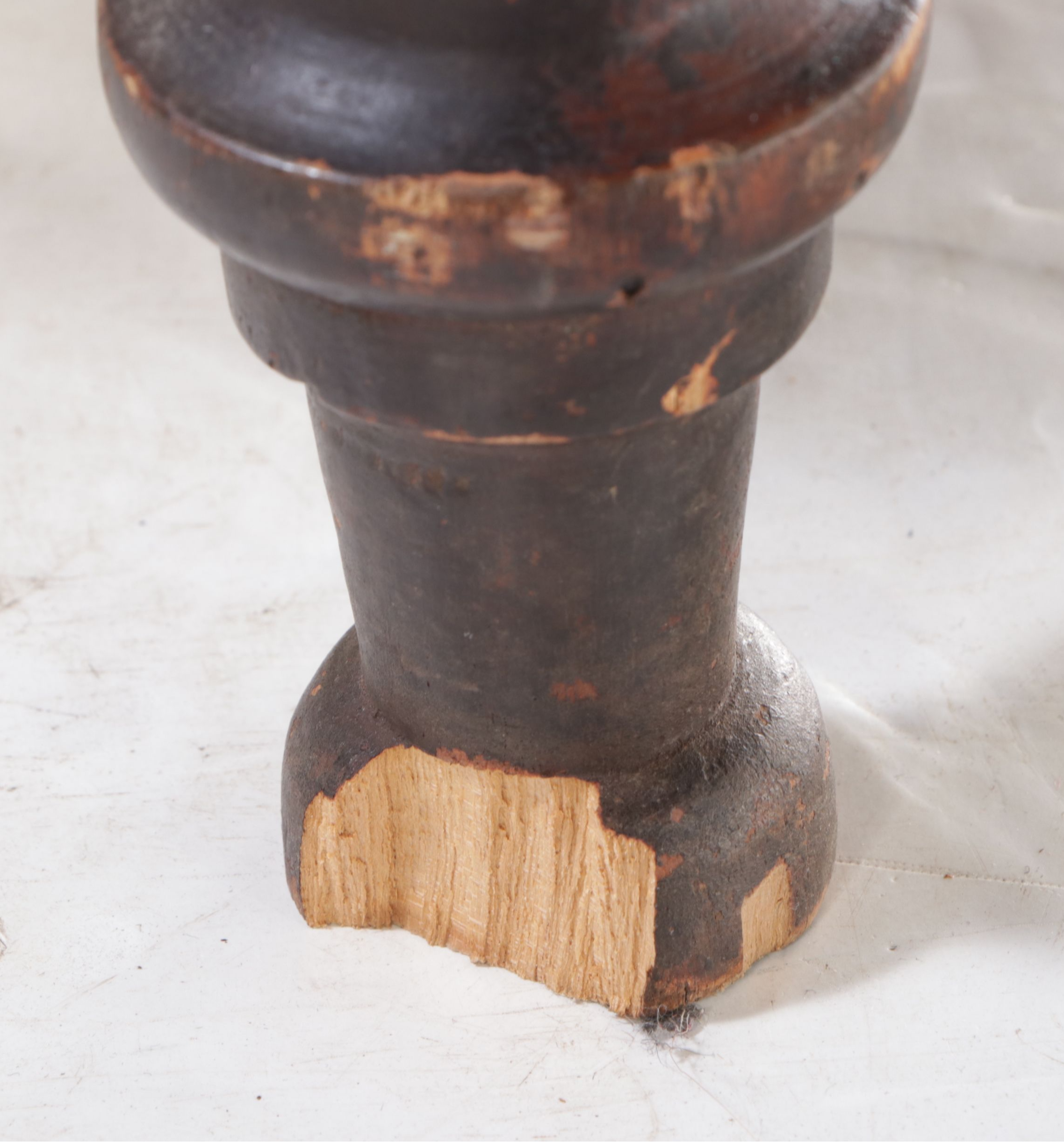 Antique Thai Hexagonal Monk's Bench Converted to Dog Bed