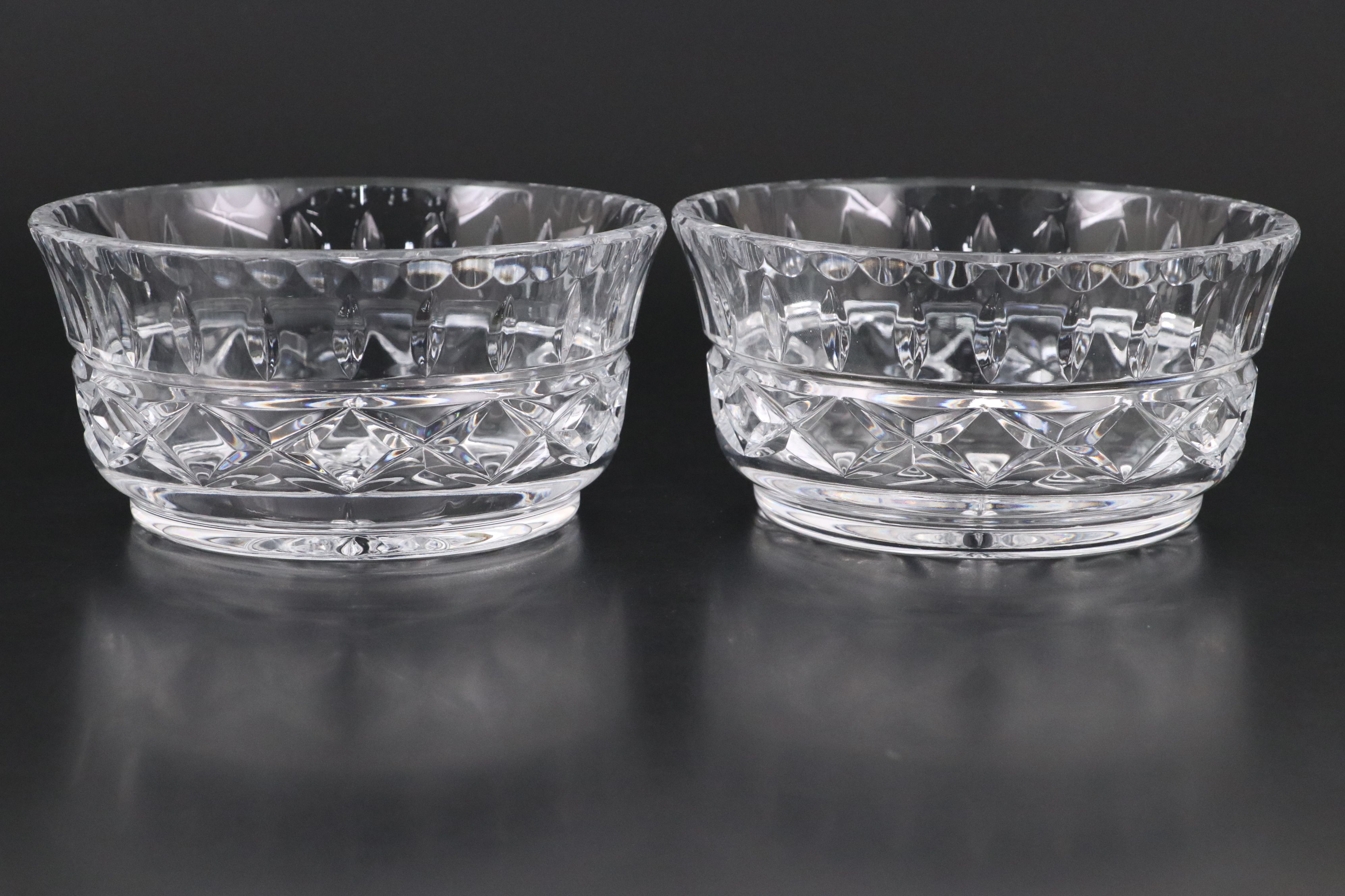Tiffany, Orrefors and Galway "Rathmore" Crystal Glass Bowls