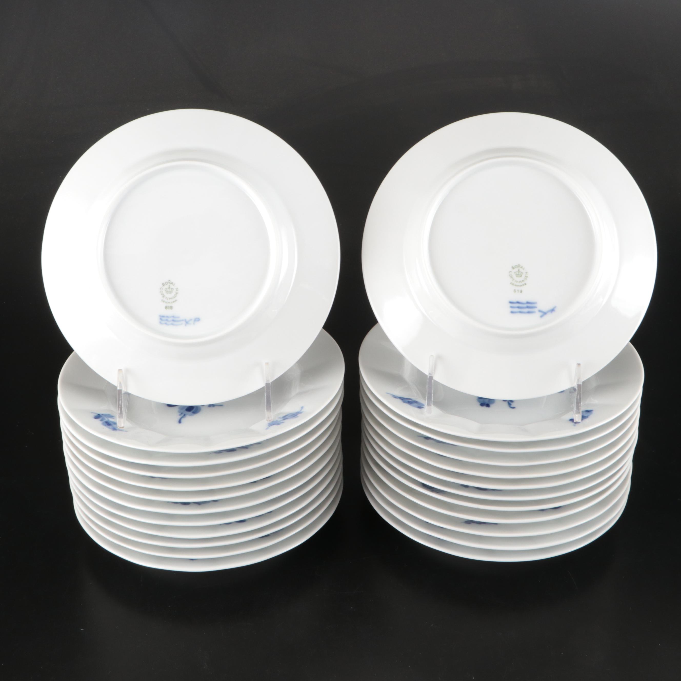 Royal Copenhagen Porcelain "Blue Flower" with "Fluted Lace" and Other Tableware