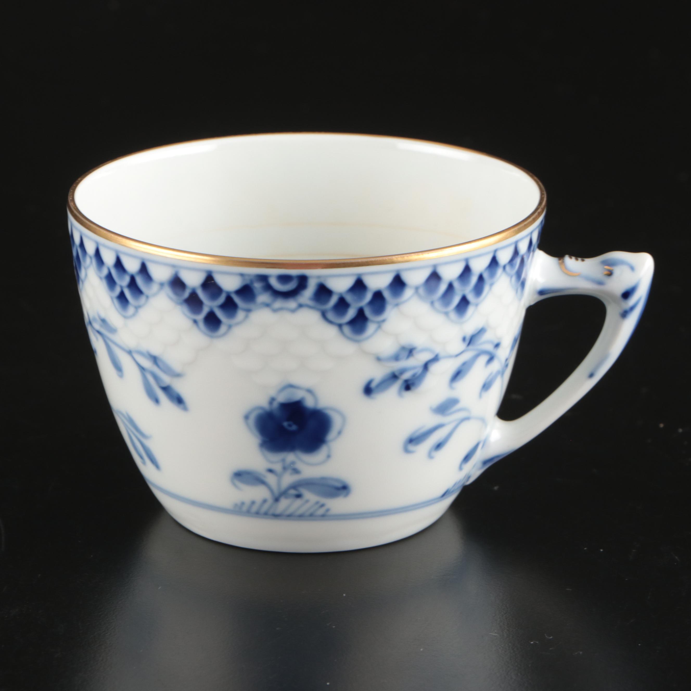 Royal Copenhagen Porcelain "Blue Flower" with "Fluted Lace" and Other Tableware