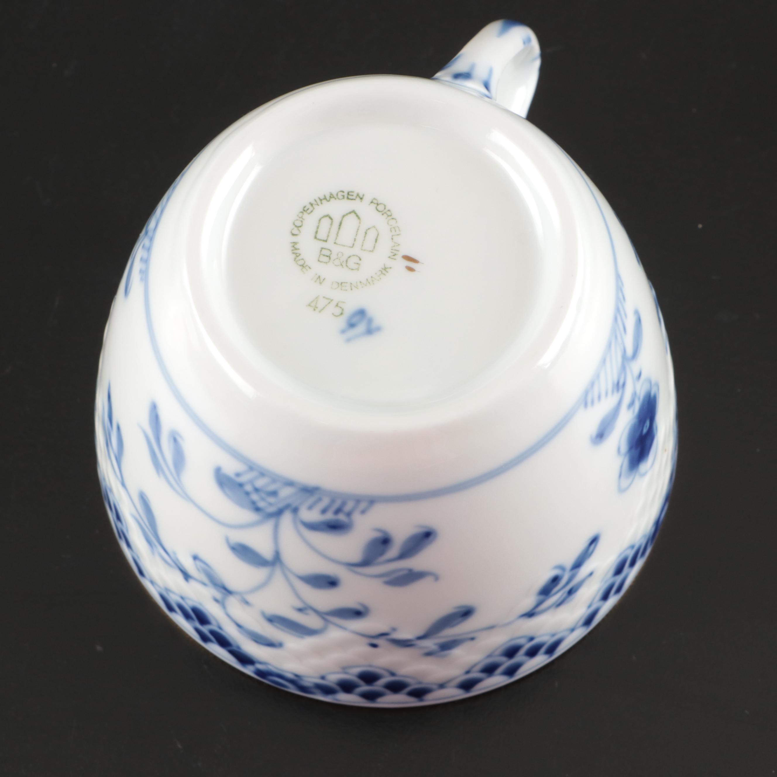 Royal Copenhagen Porcelain "Blue Flower" with "Fluted Lace" and Other Tableware