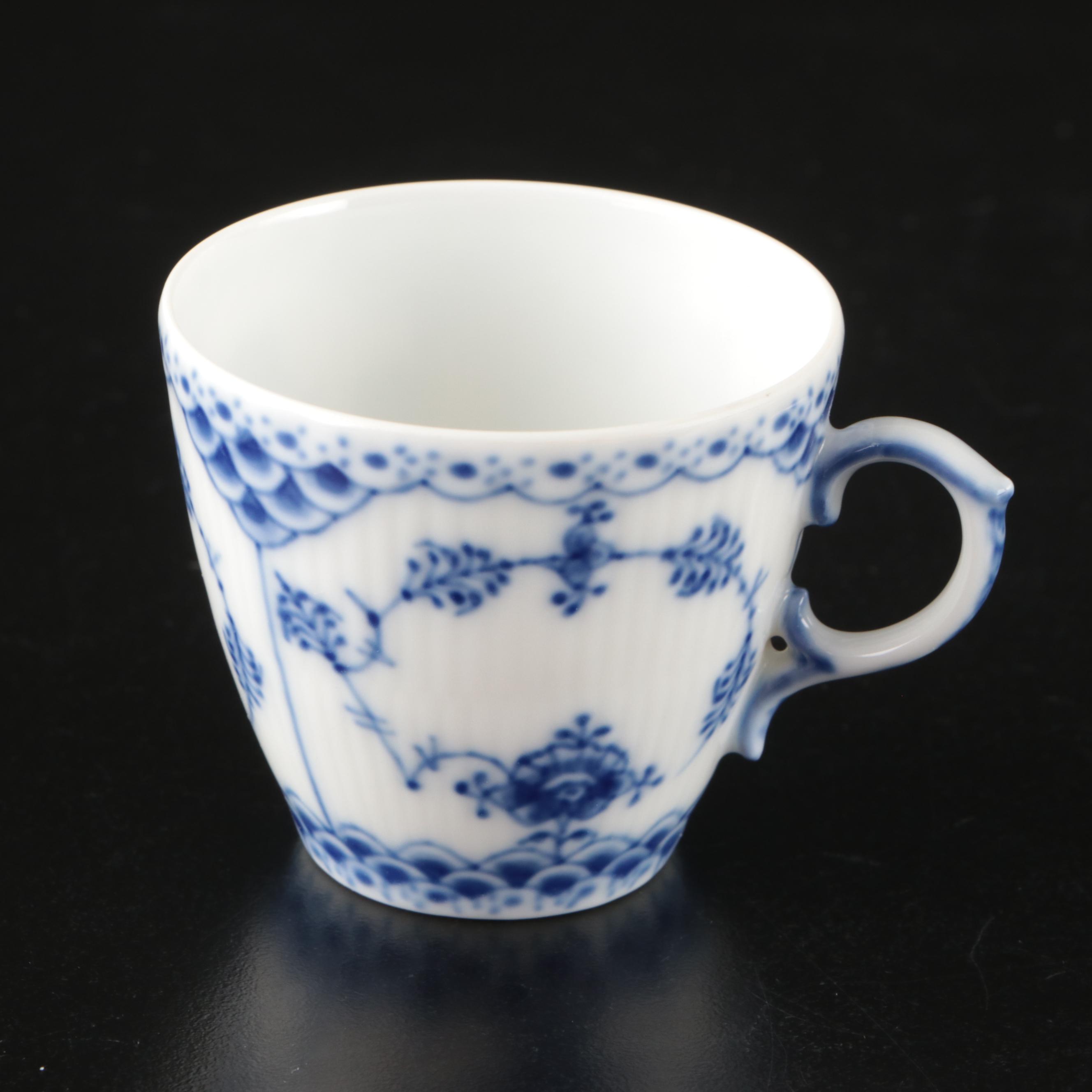 Royal Copenhagen Porcelain "Blue Flower" with "Fluted Lace" and Other Tableware