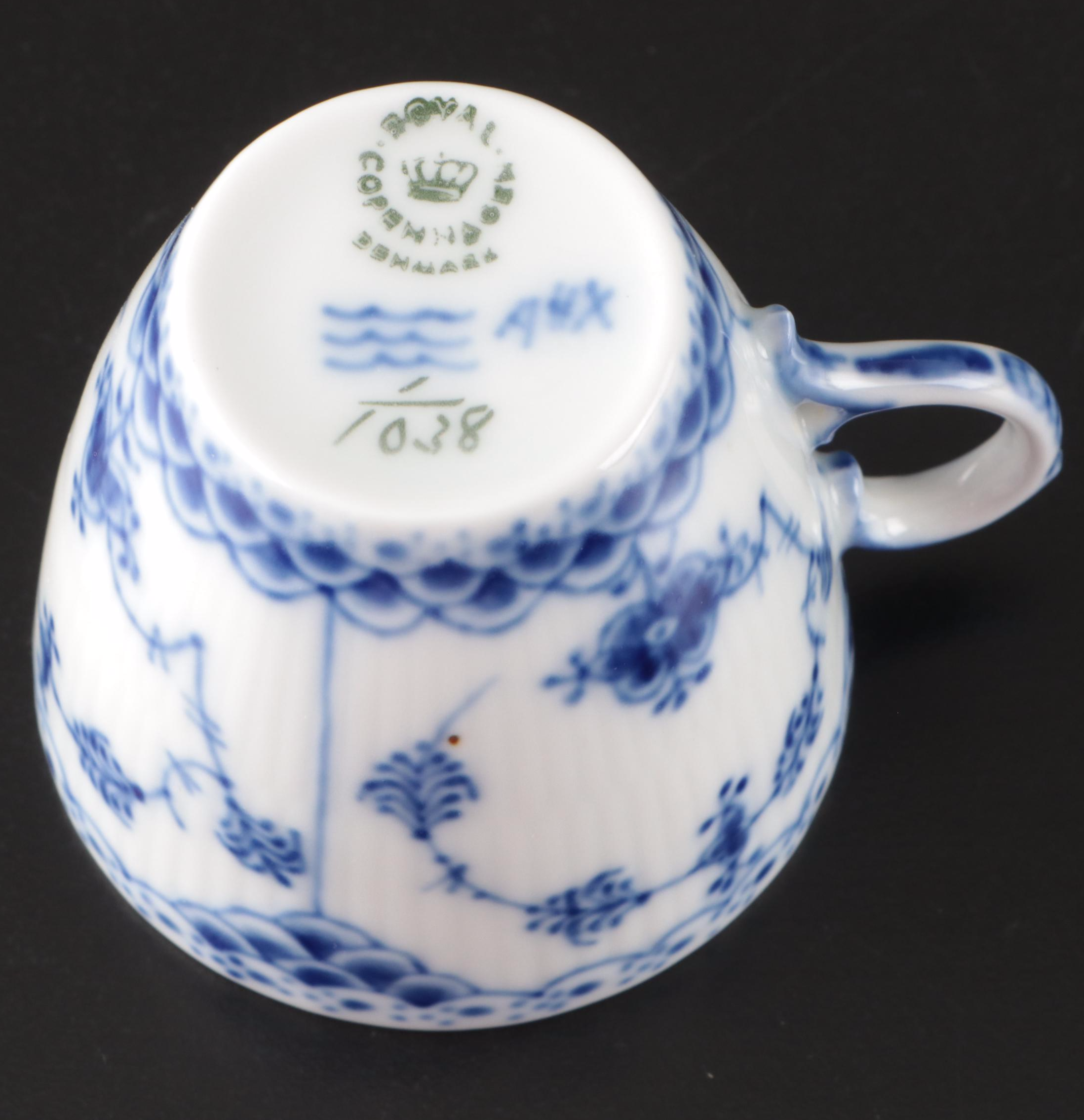 Royal Copenhagen Porcelain "Blue Flower" with "Fluted Lace" and Other Tableware