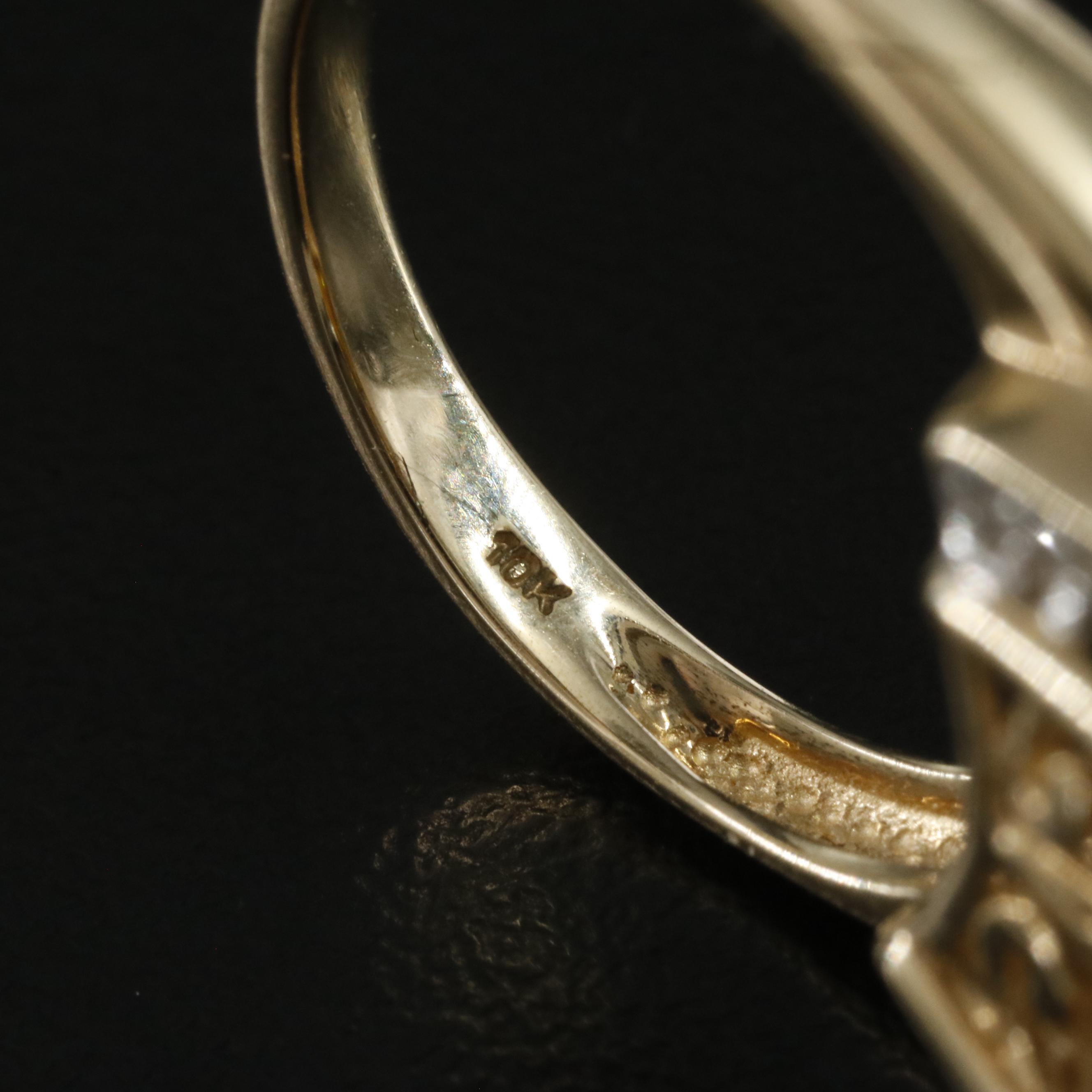 10K 16.45 CT Sphalerite and Diamond Ring