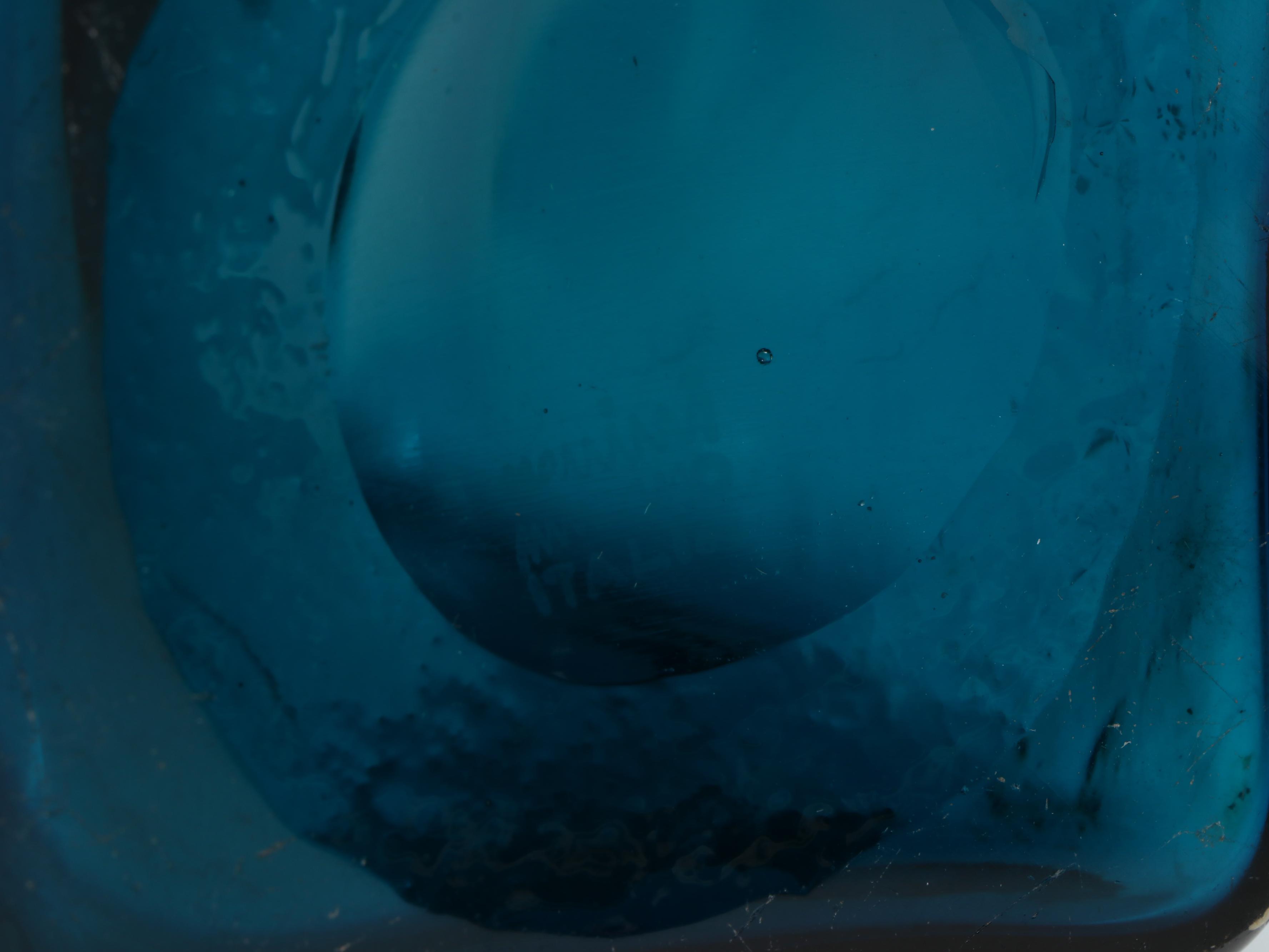 Paolo Venini Blue Murano Art Glass Stoppered Bottle, 1950s