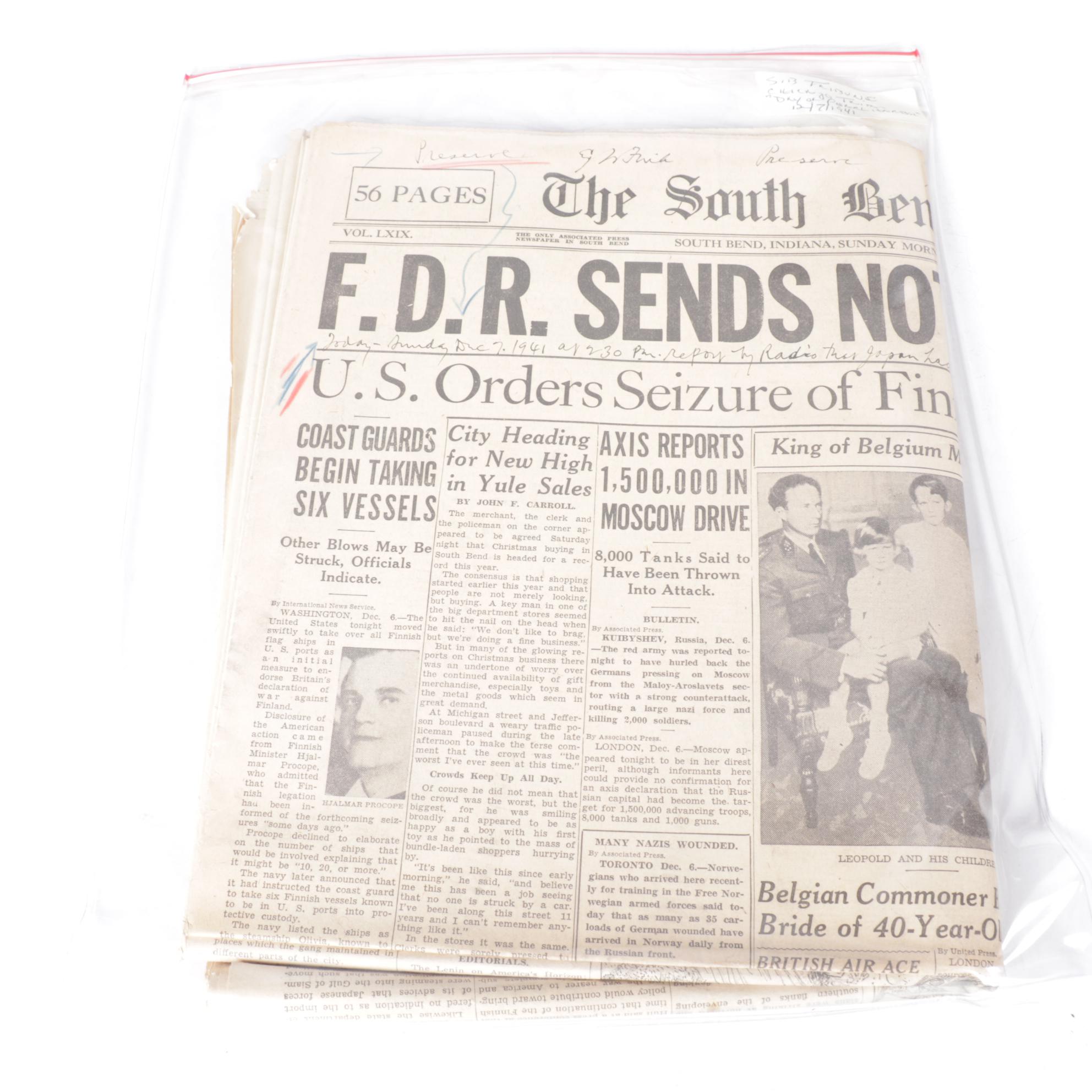 Pearl Harbor Attack & Other WW2 Pacific Theater  Headline Collections