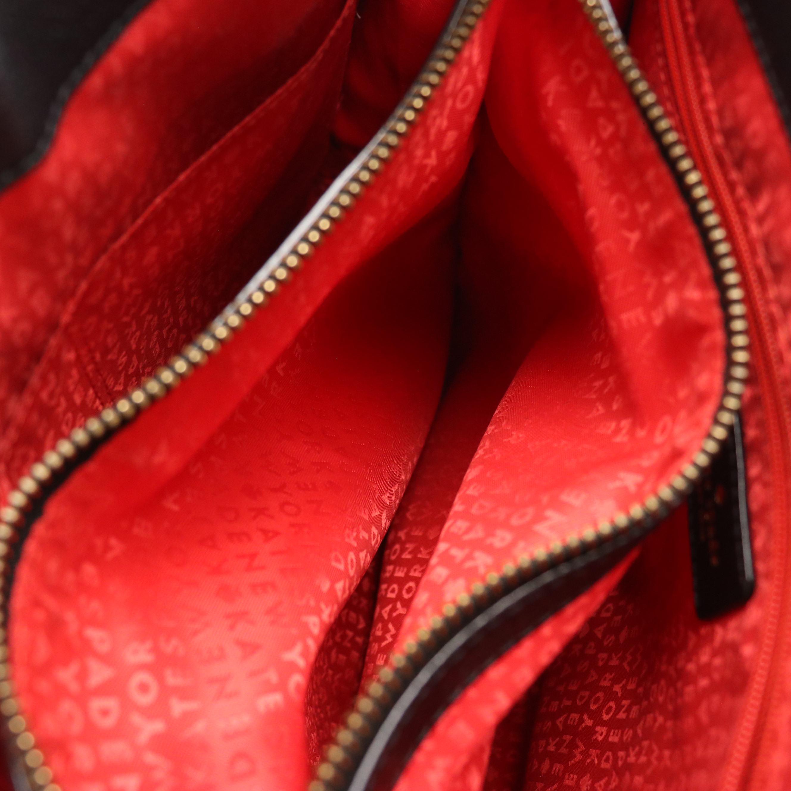 Kate Spade "Wellesley Quinn" Tote Bag in Polka Dot Canvas and Cinghiale Leather