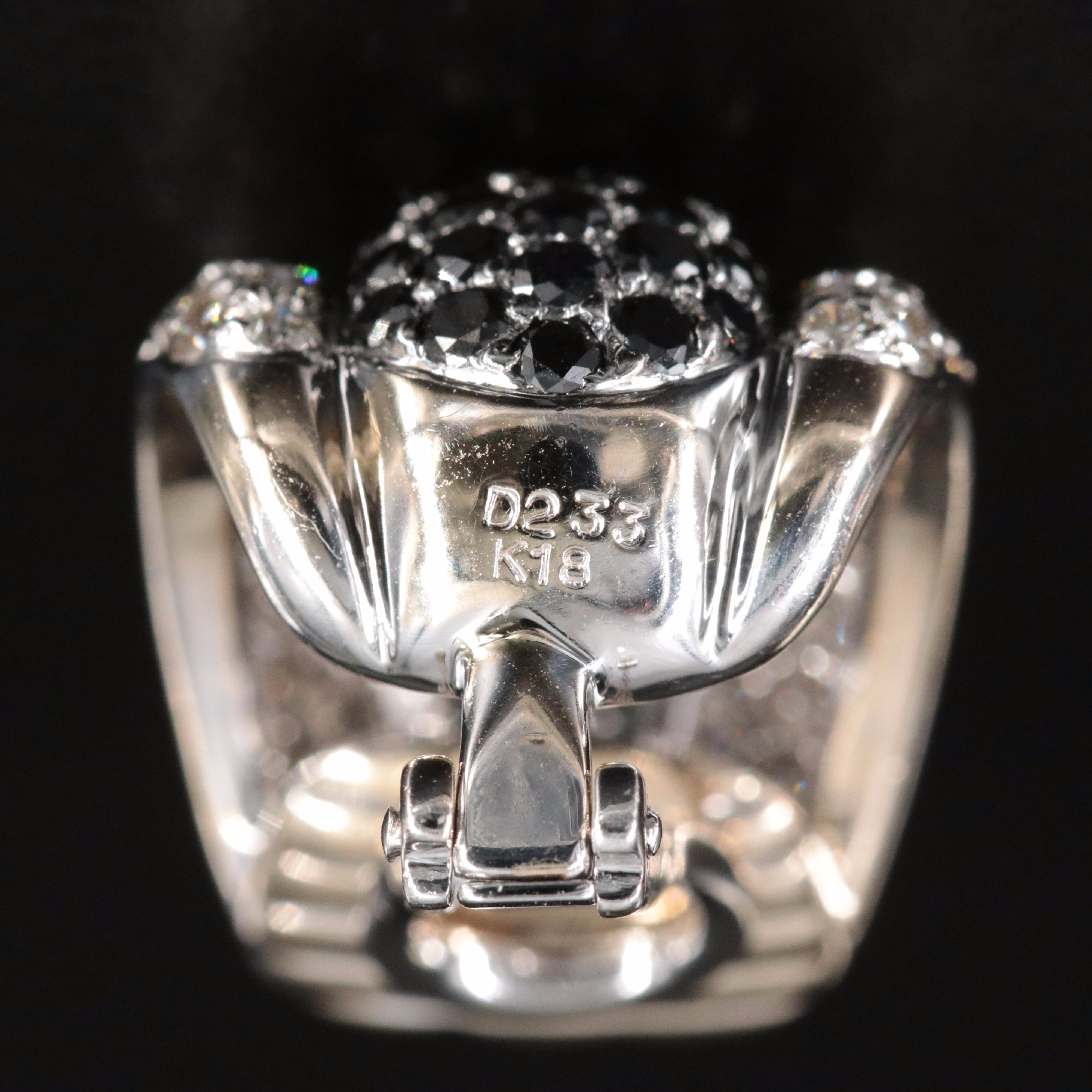 18K 5.58 CTW Diamond Earrings Featuring Fancy Black