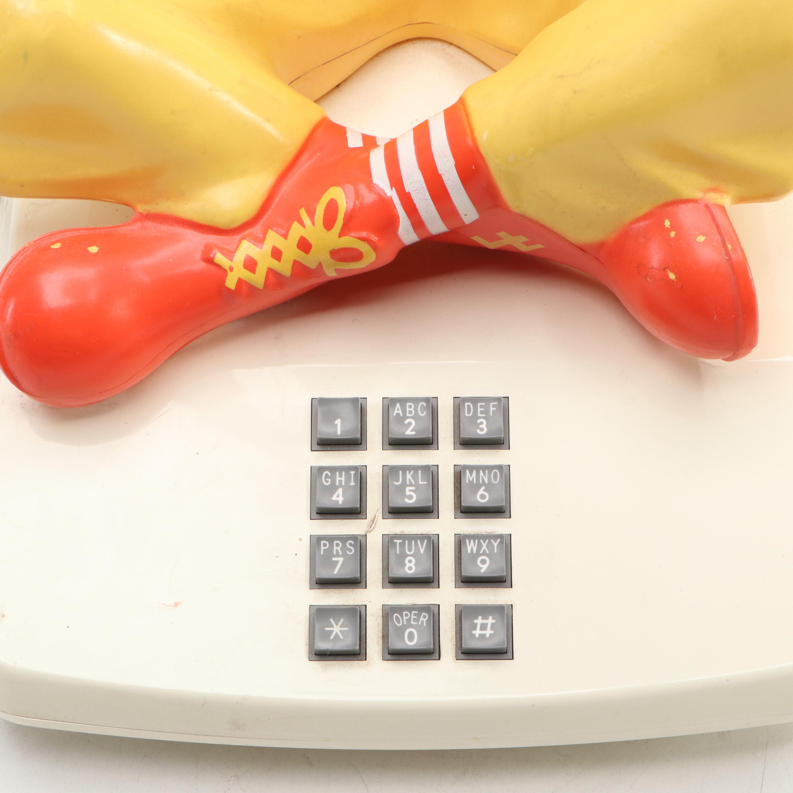 McDonald's Ronald McDonald Advertising Push Button Telephone, 1980
