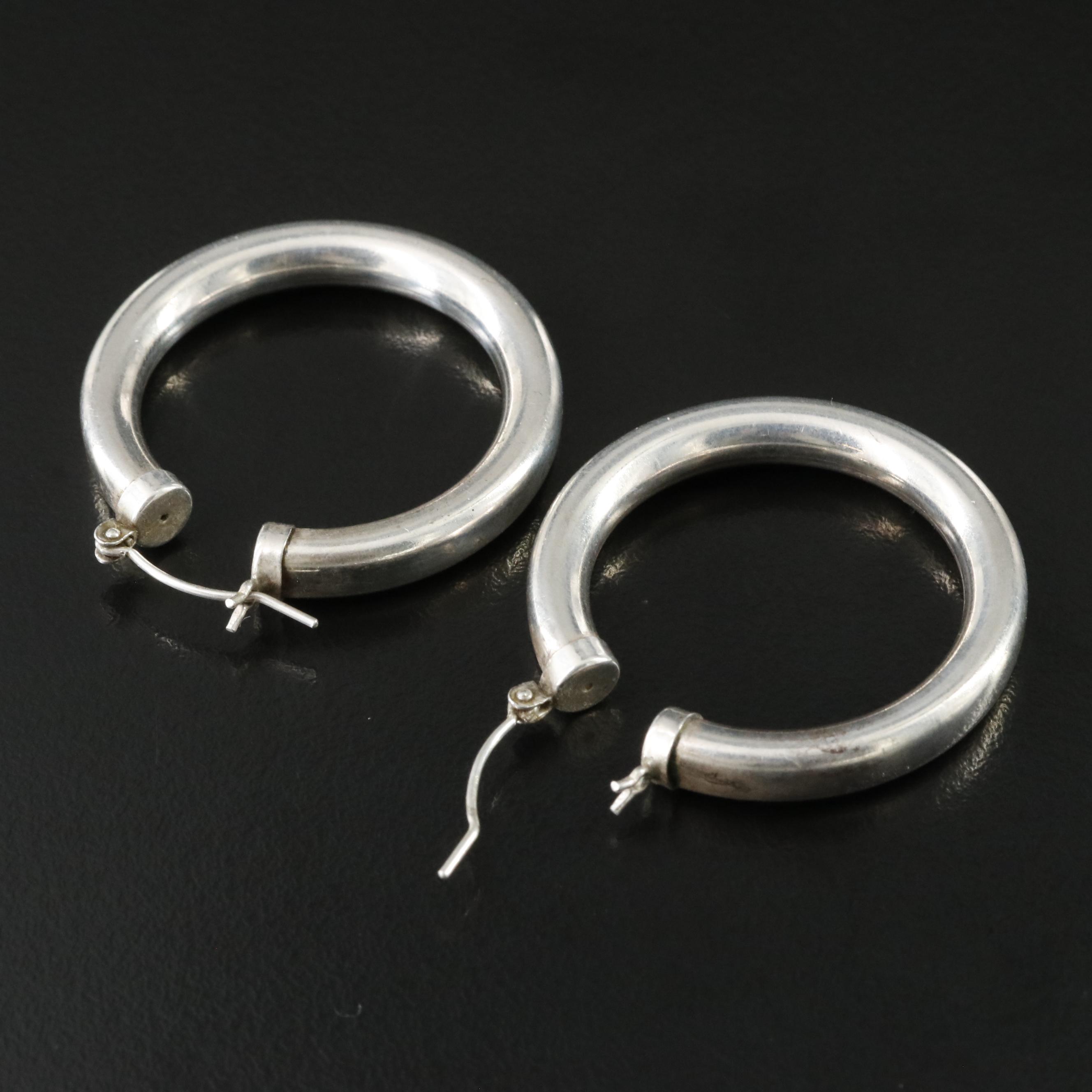 Sterling Hoop Earrings