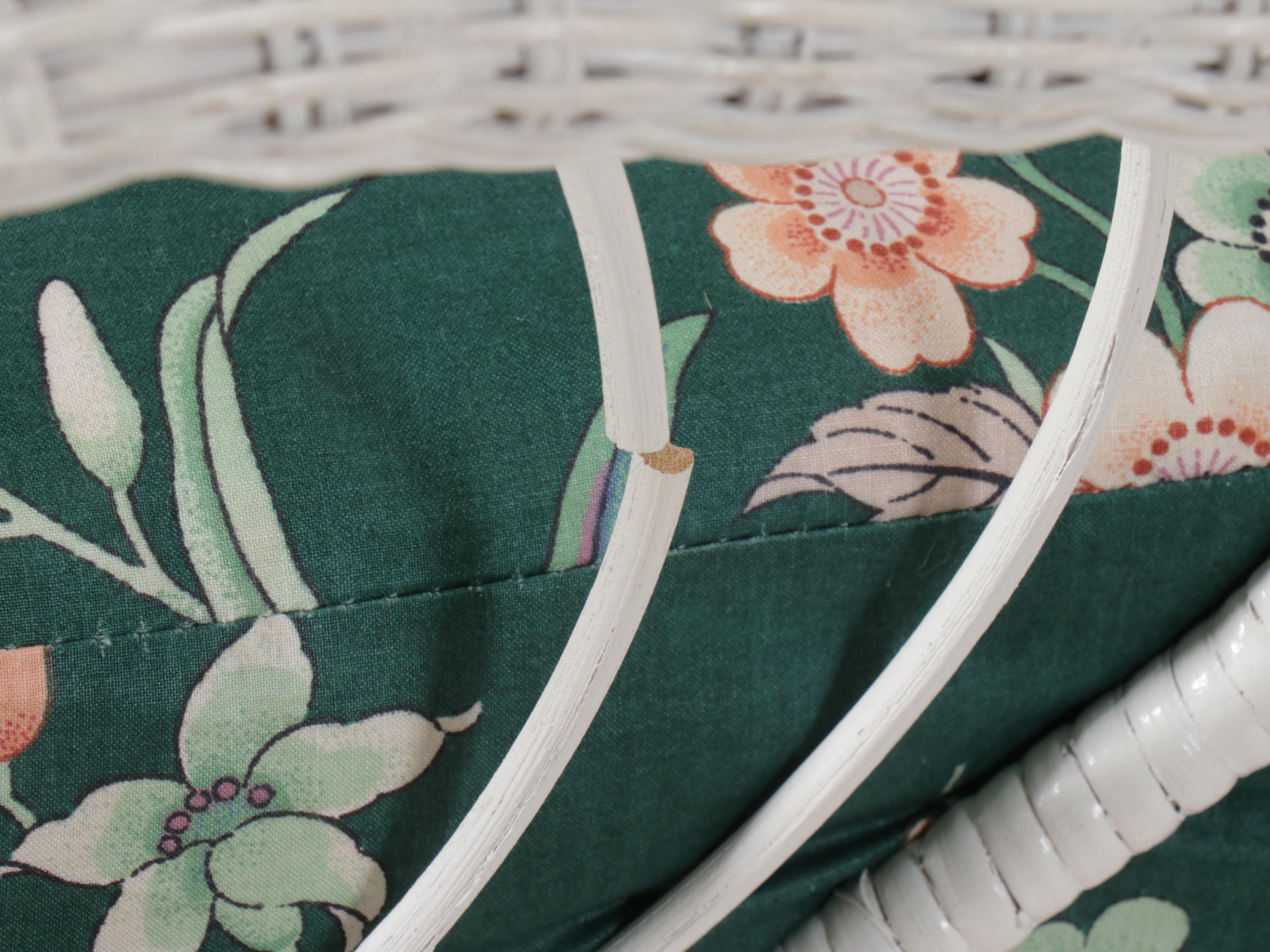 Painted Wicker Five-Piece Seating Group