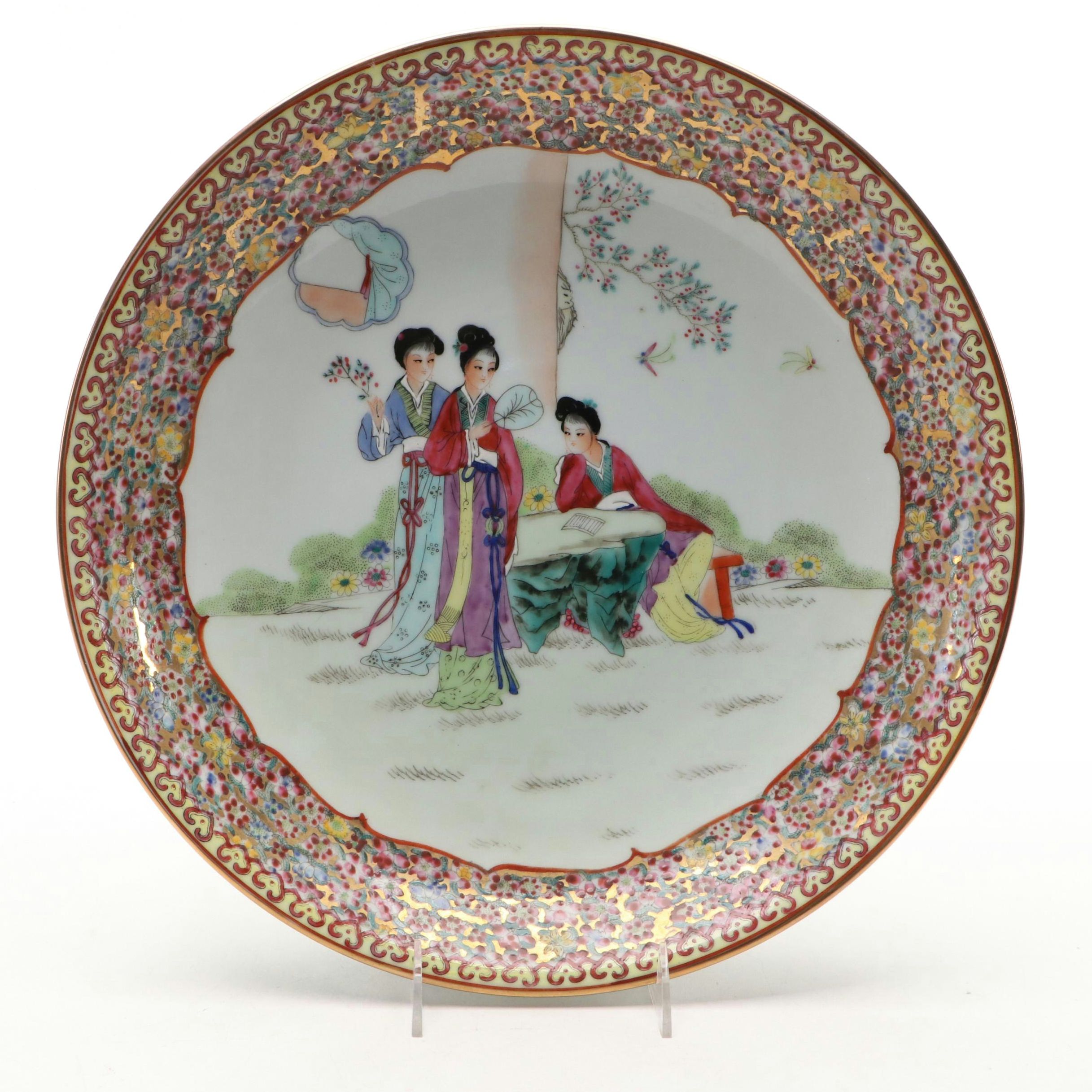 Chinese Rose Mandarin Porcelain Charger