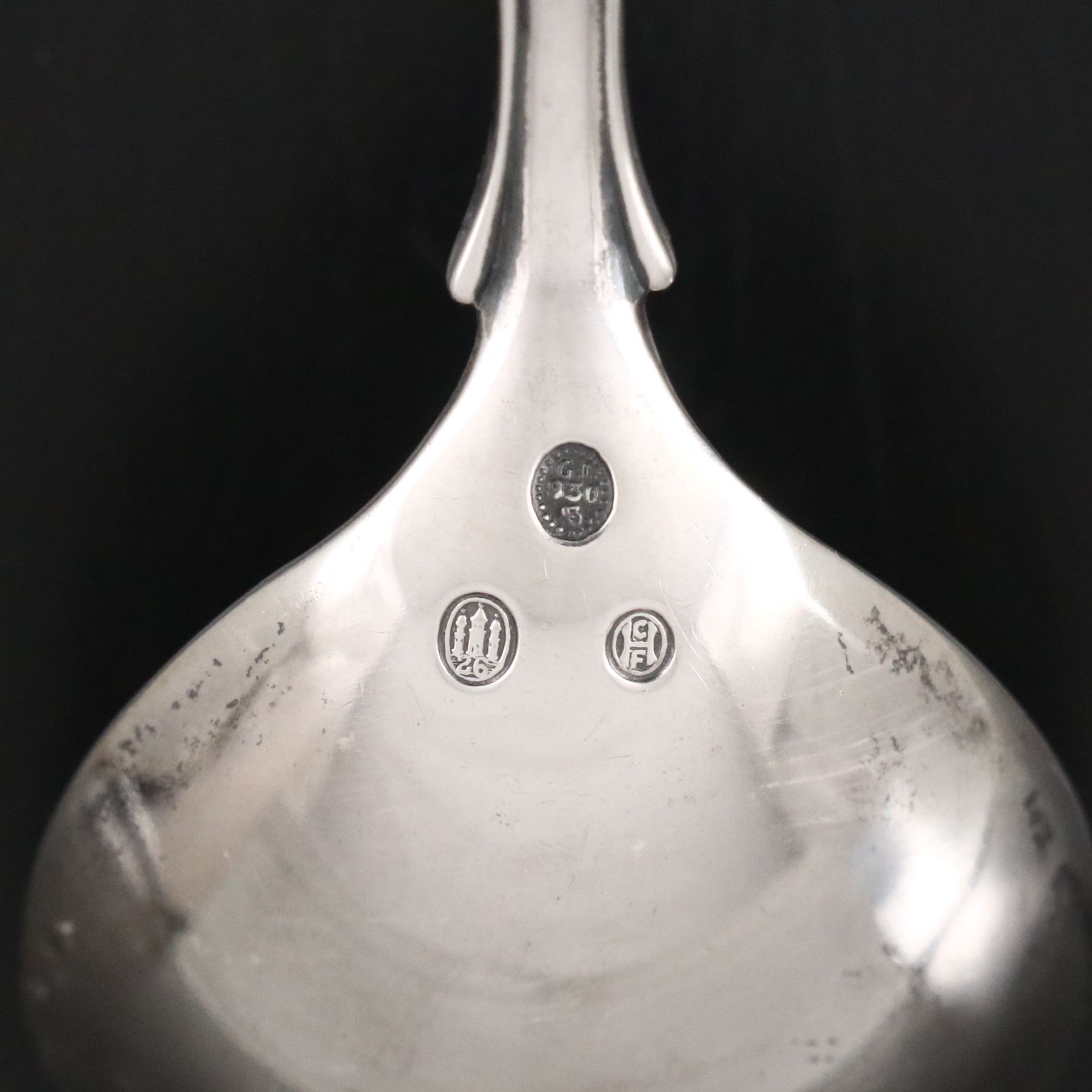 Sterling Silver Moses Kiddush Cup with Danish 833 Silver Spoon