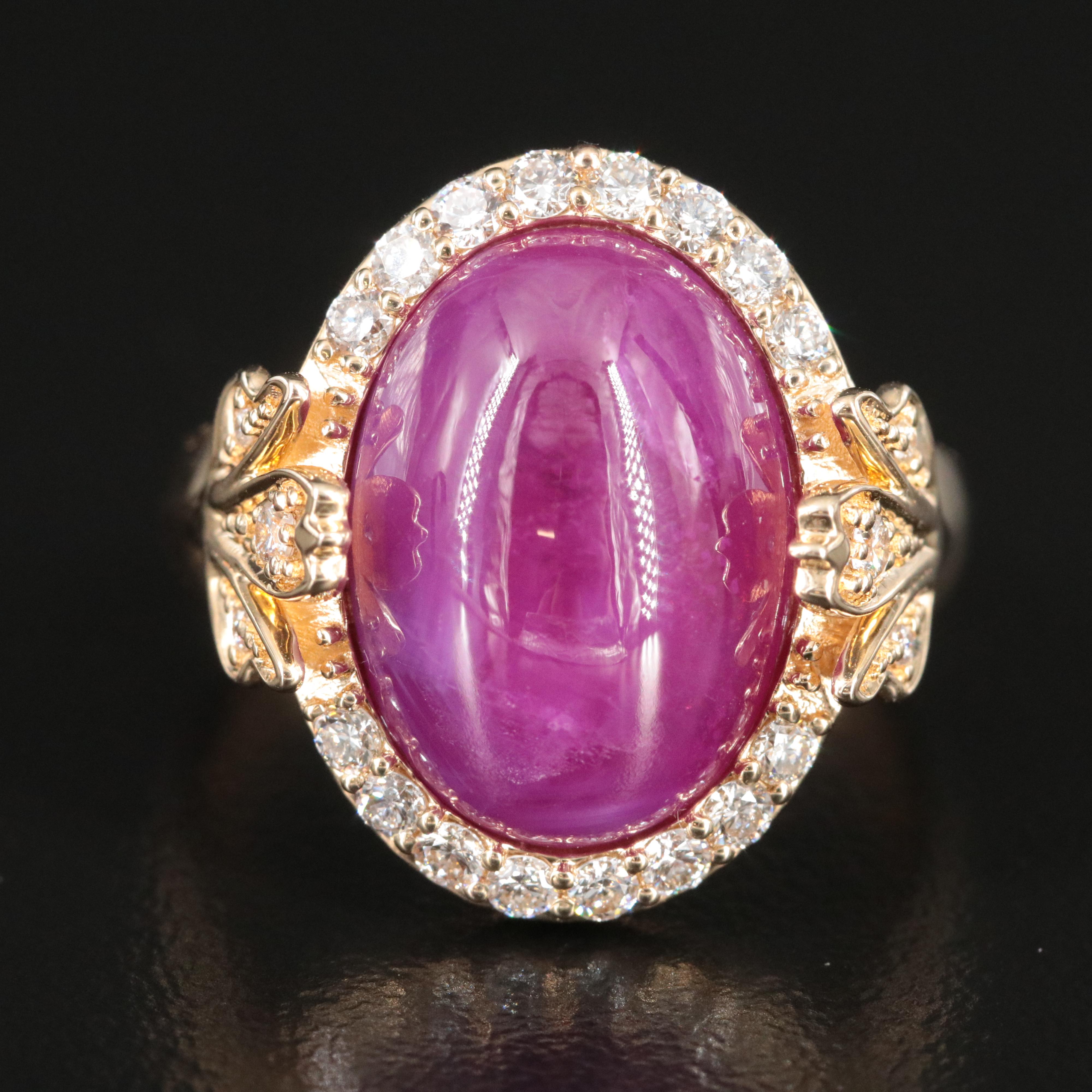 14K 8.74 CT Ruby and Diamond Ring with IGI Report