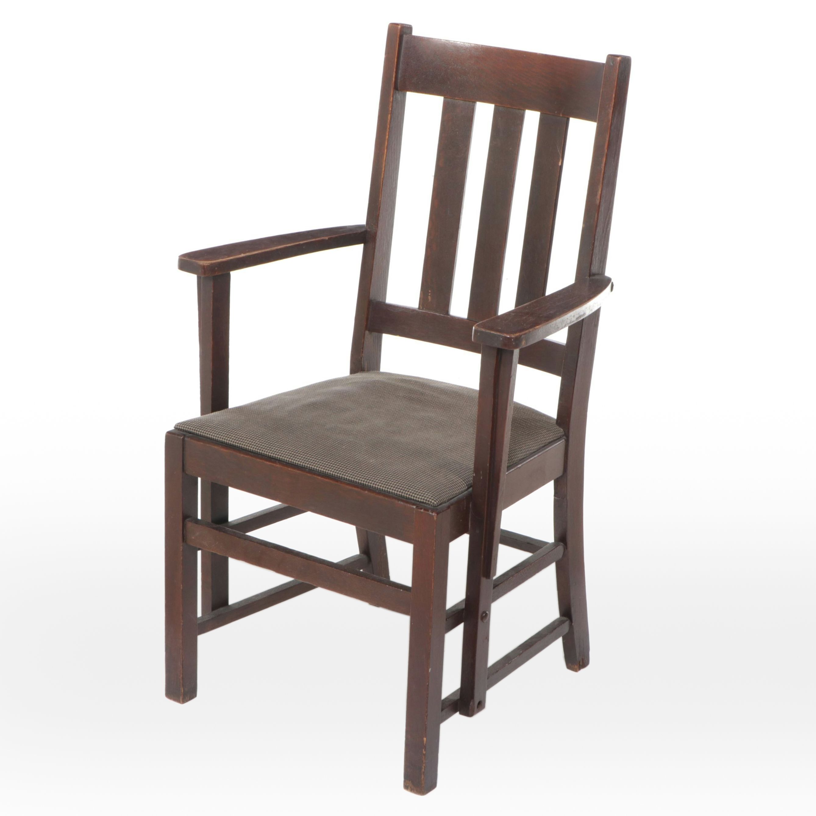 Craftsman Style Oak Armchair