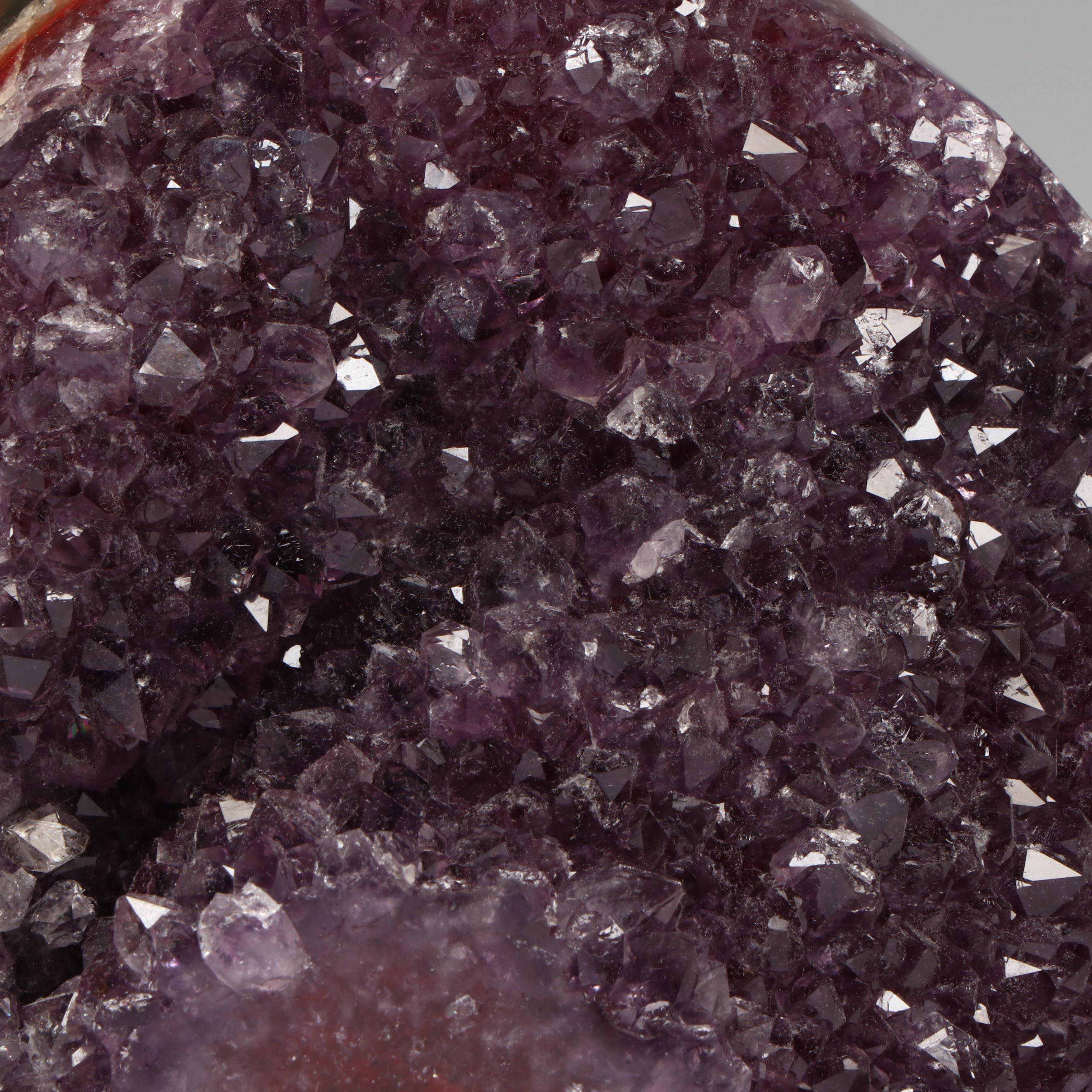 Amethyst Specimen on Modern Metal Stand