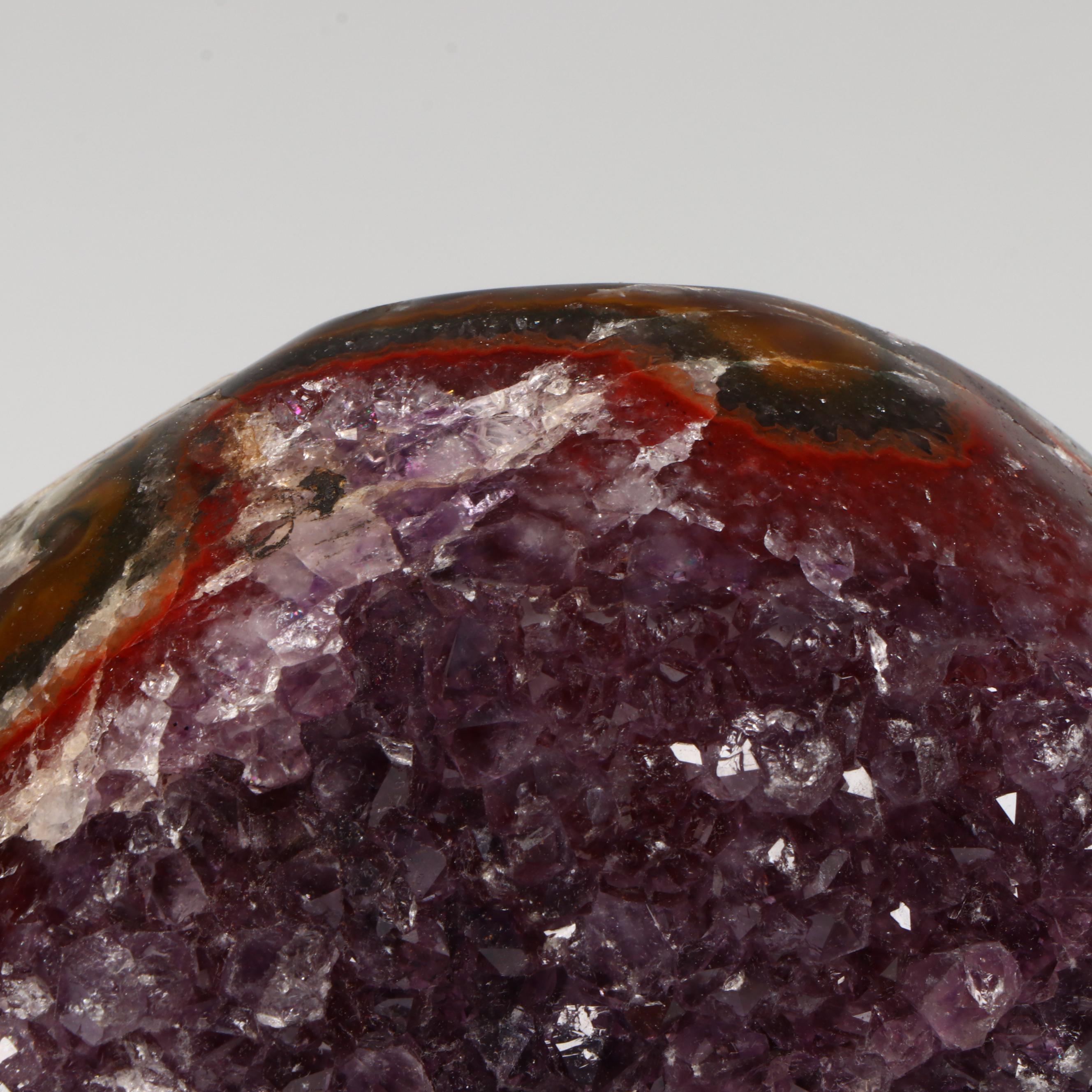 Amethyst Specimen on Modern Metal Stand