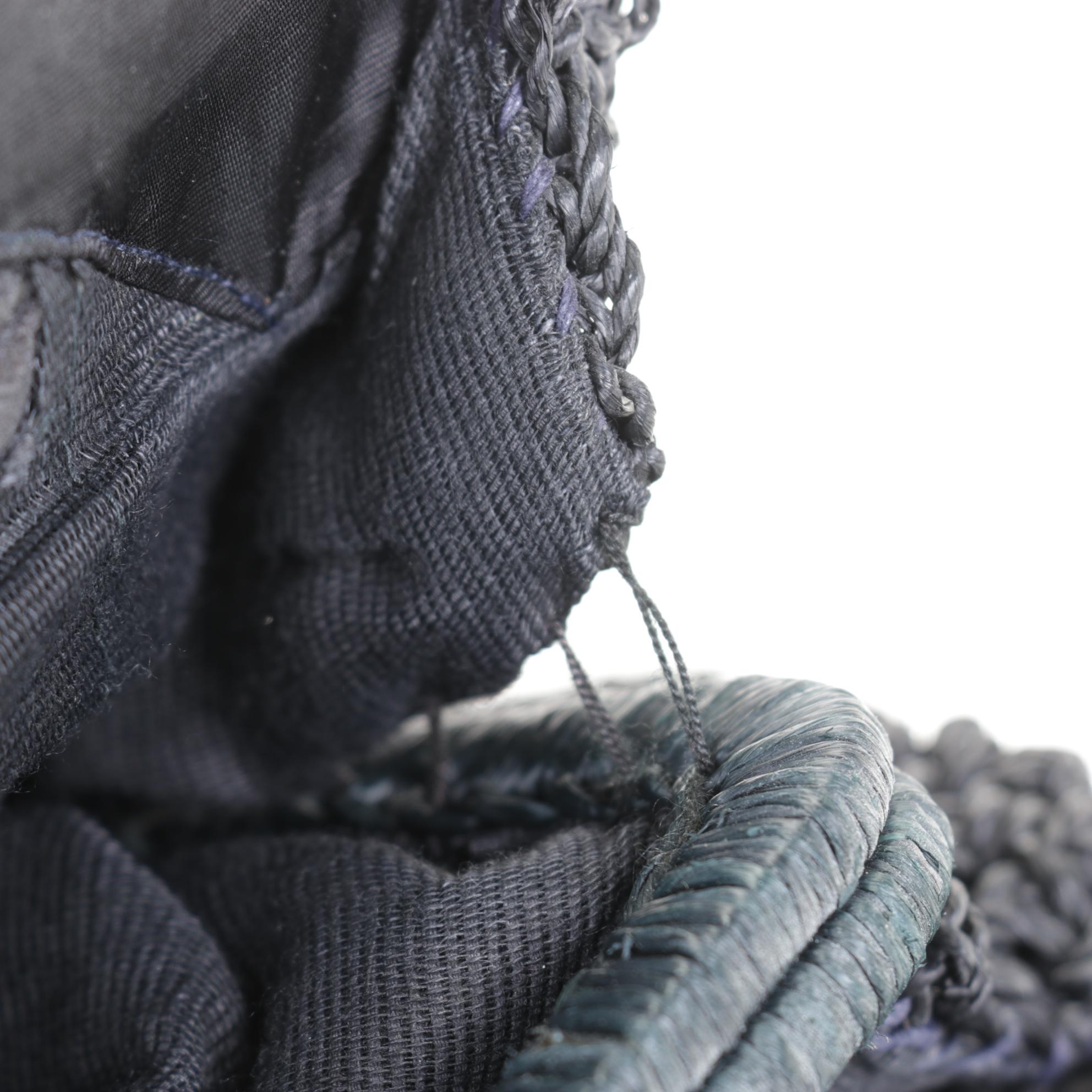 Corliss and Simon Woven Raffia Purses with Bamboo Handles and Crochet Handbag