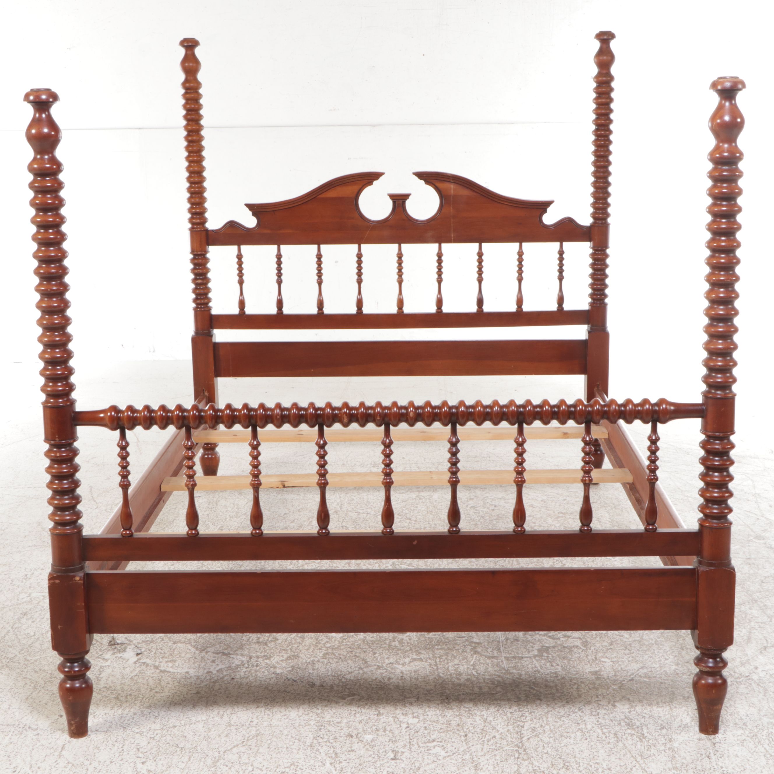Jenny Lind Style Four Poster Mahogany Bed Frame