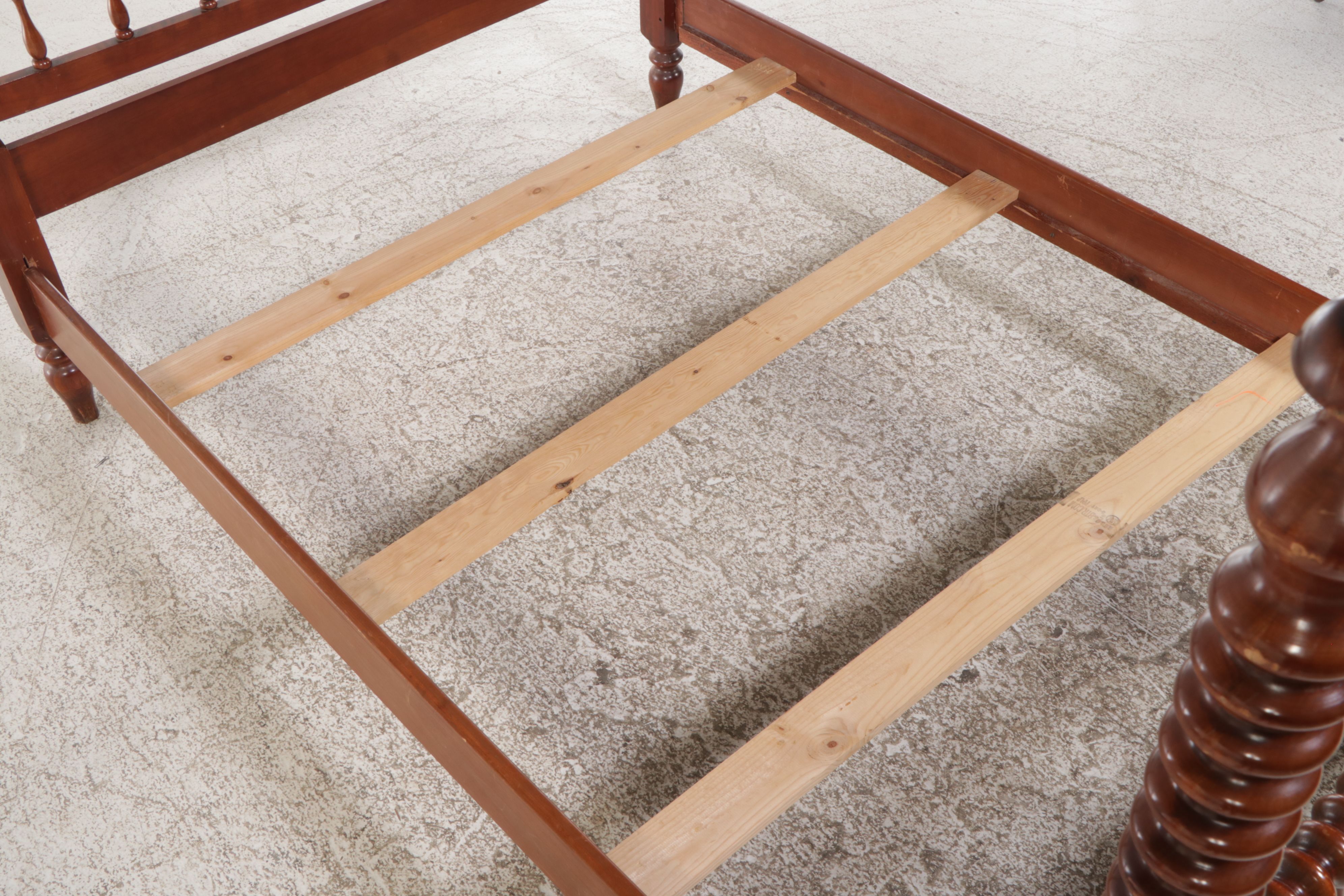 Jenny Lind Style Four Poster Mahogany Bed Frame