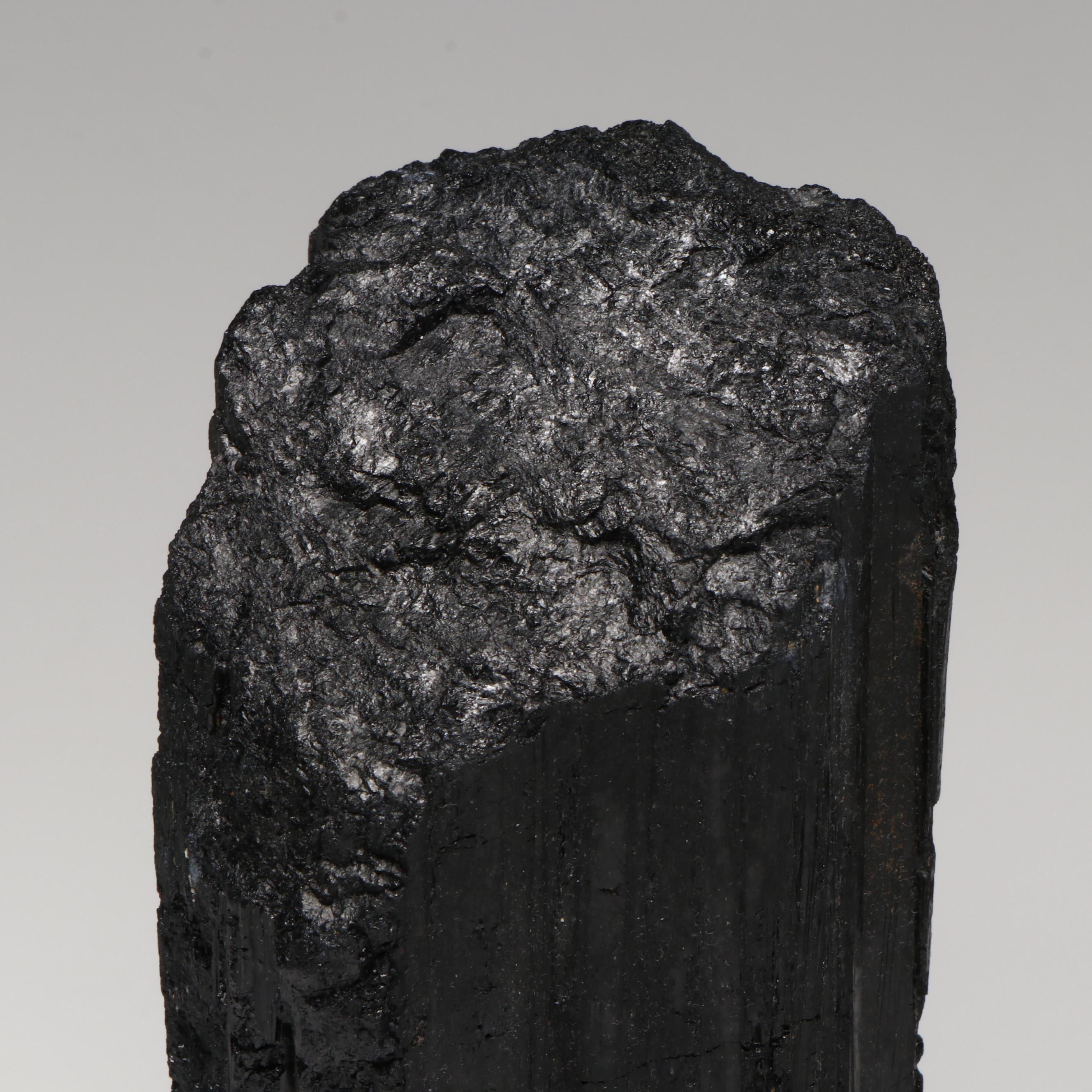 Large Black Amethyst Druzy Geode and Schorl Black Tourmaline Specimens