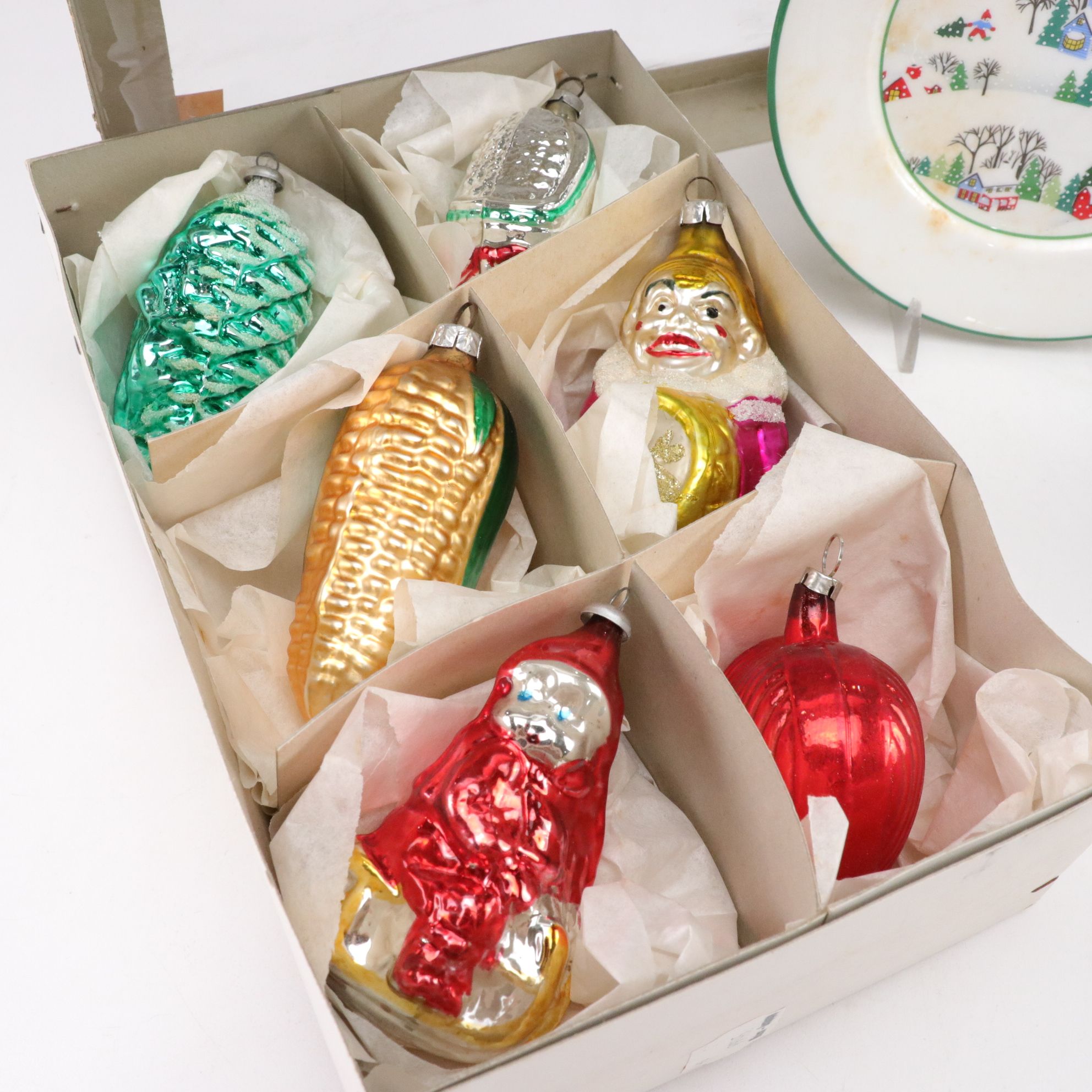 Steinbach Music Box, Glass Ornaments, and Other Christmas Décor