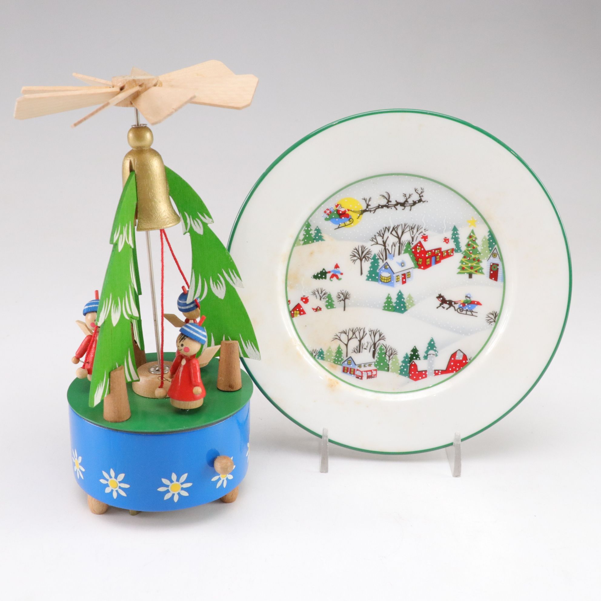 Steinbach Music Box, Glass Ornaments, and Other Christmas Décor