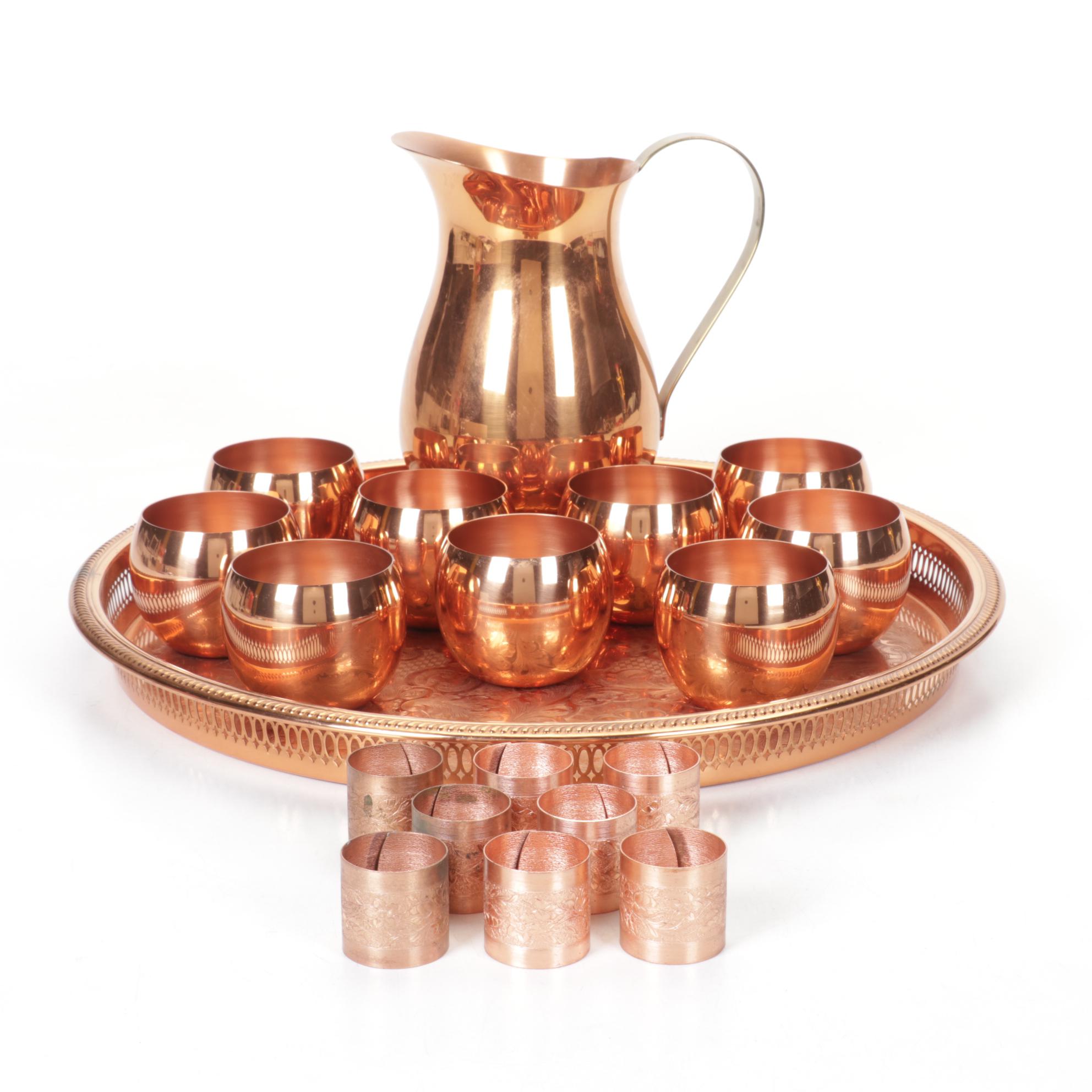 Coppercraft Guild Serving Tray, Tumblers & More