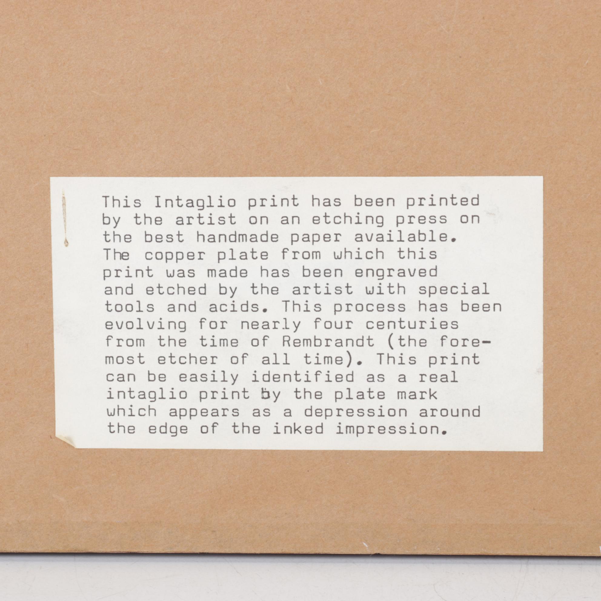 Ed Gifford "Yoders Mailbox" Hand-Colored Etching, 1980