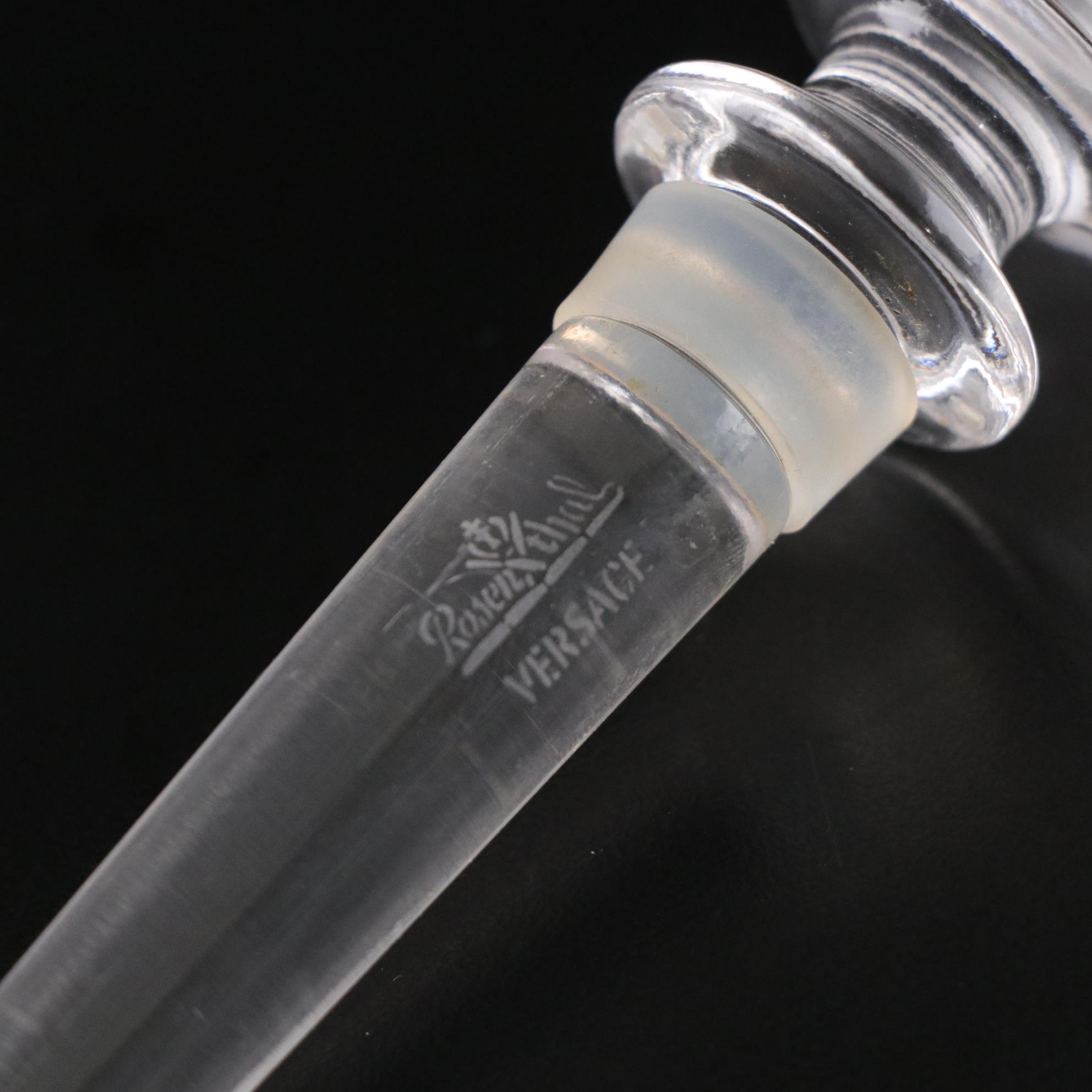 Rosenthal for Versace "Medusa" Lumiere Frosted Crystal Wine Bottle Stopper