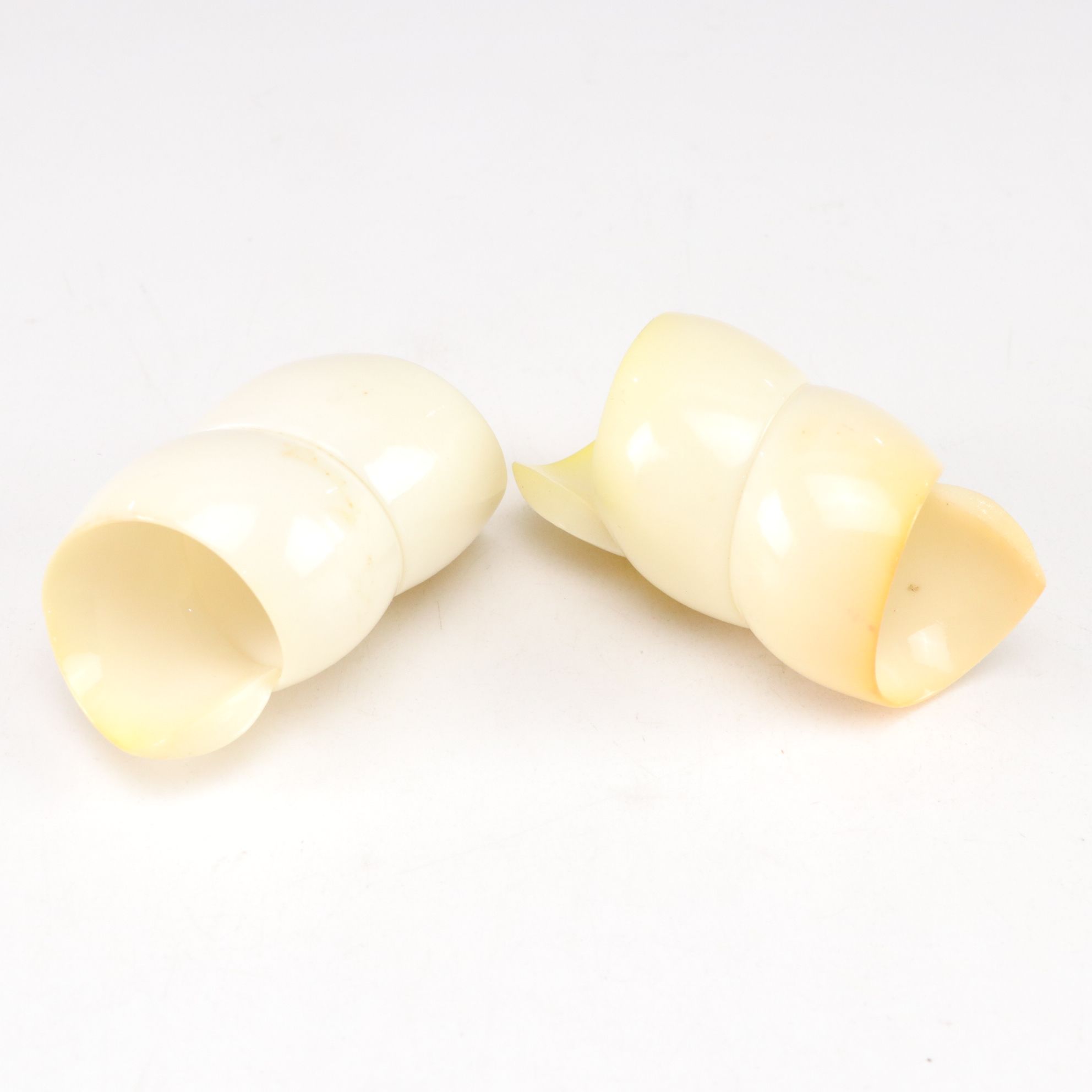 Blown Glass Pink Birds & Acrylic Napkin Rings, Etched Glass Butter Pats & More