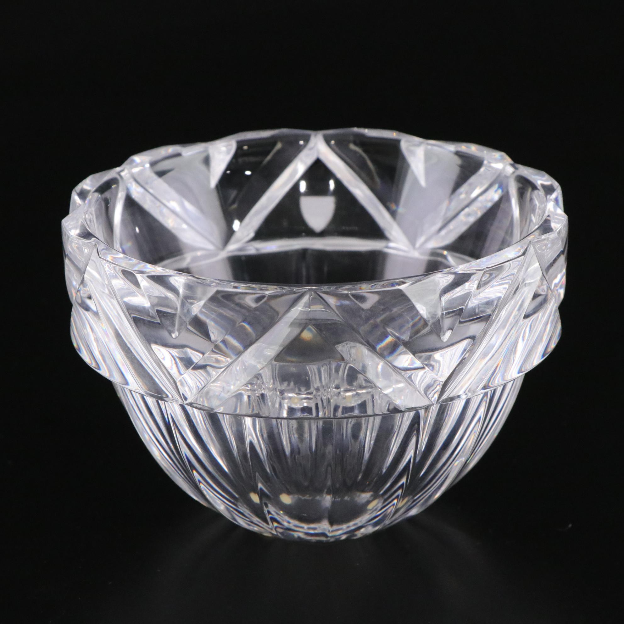Orrefors "Fenix" Crystal Bowl and "Max" Votive Holders