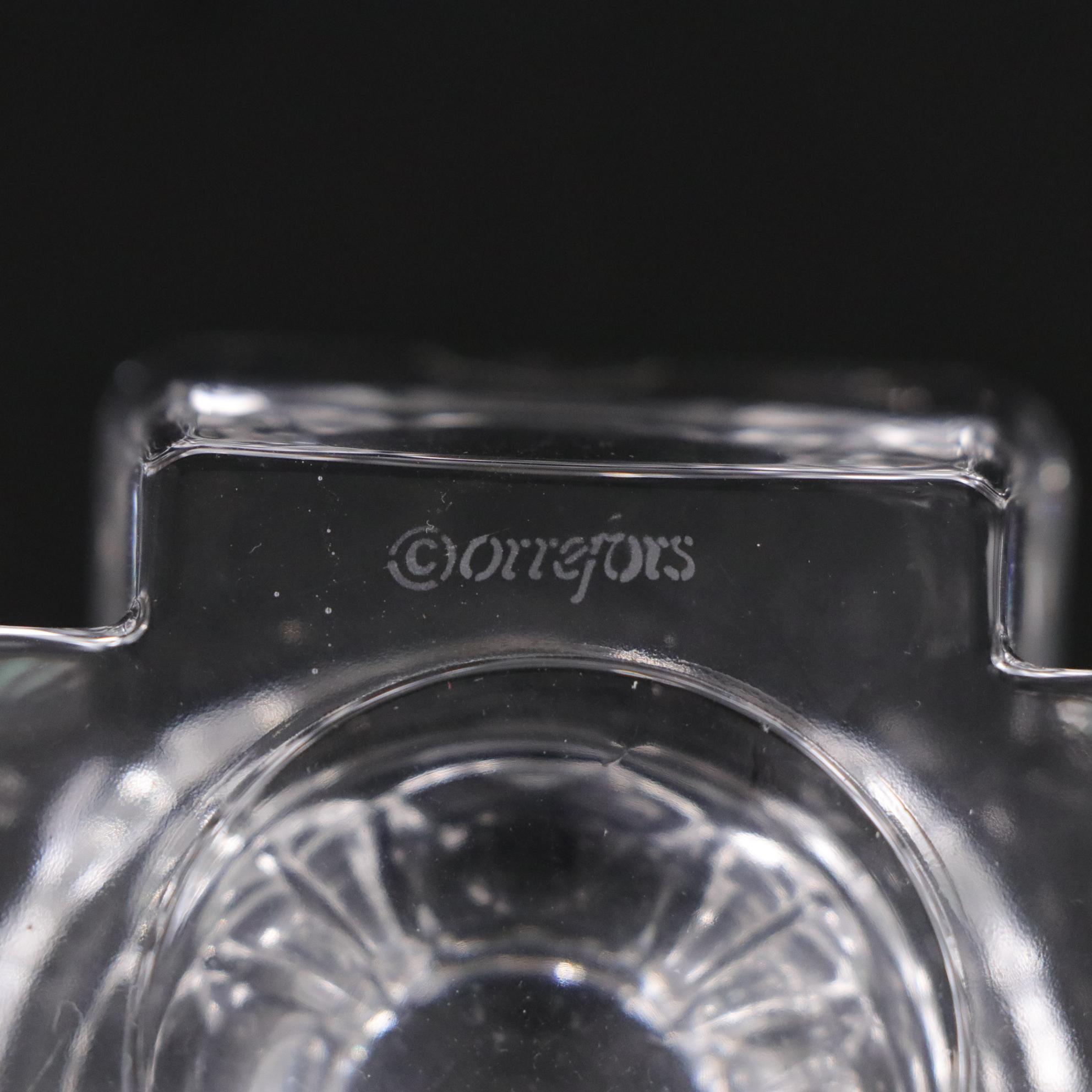 Orrefors "Fenix" Crystal Bowl and "Max" Votive Holders