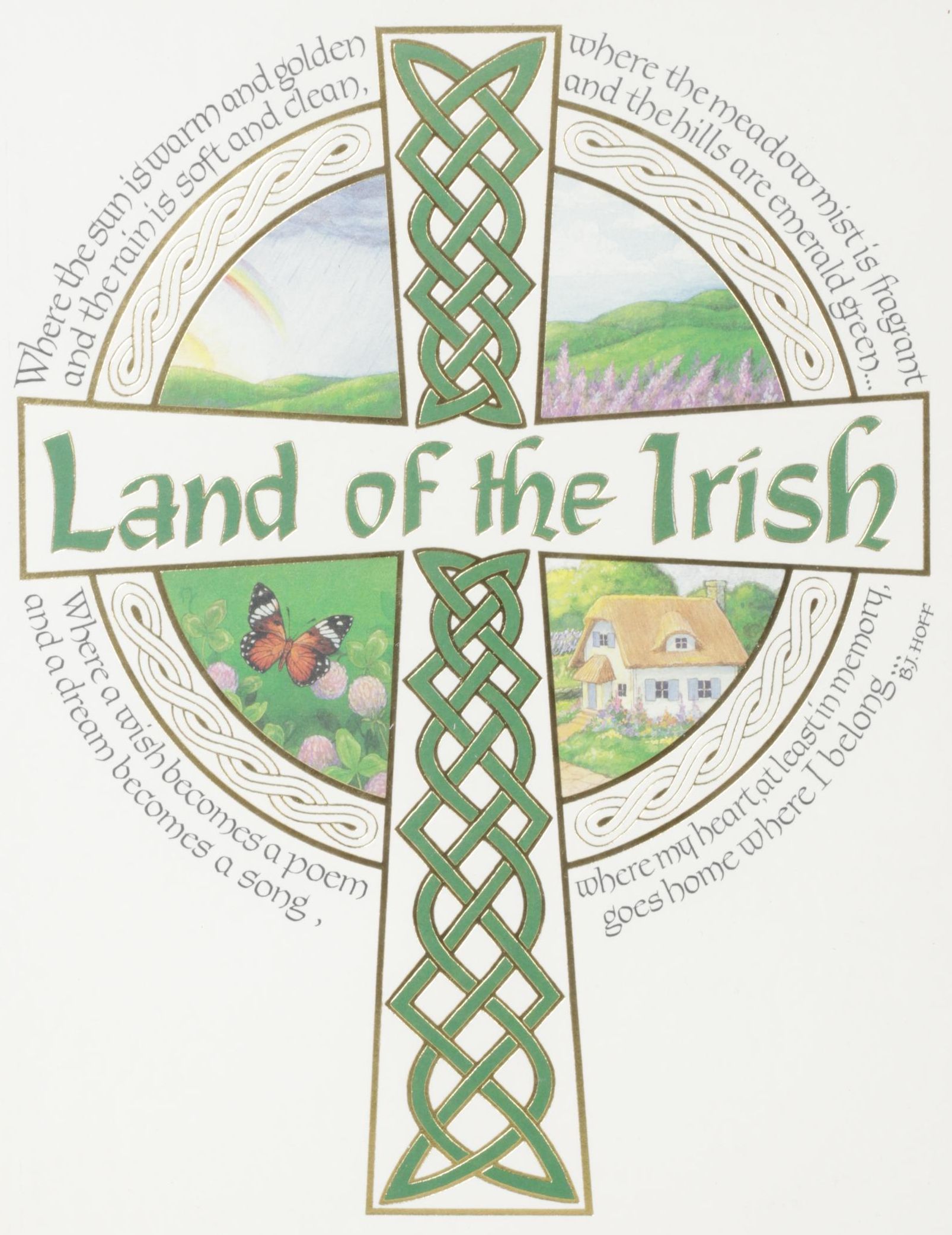 "Land of the Irish" Embossed Print
