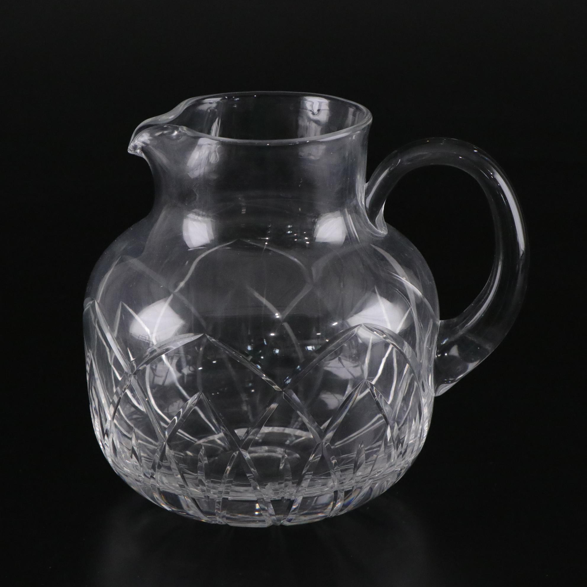 Block "Rainbow" Crystal Pitcher with Two Glasses and Stirrers