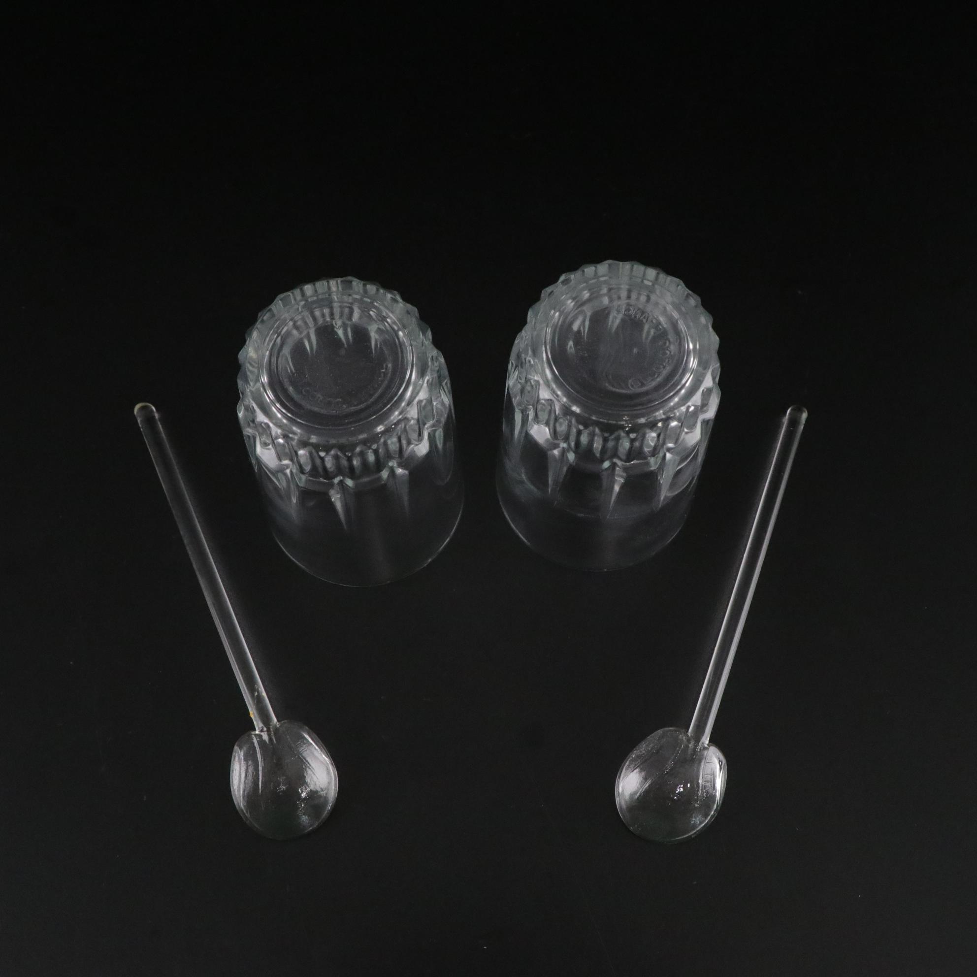 Block "Rainbow" Crystal Pitcher with Two Glasses and Stirrers